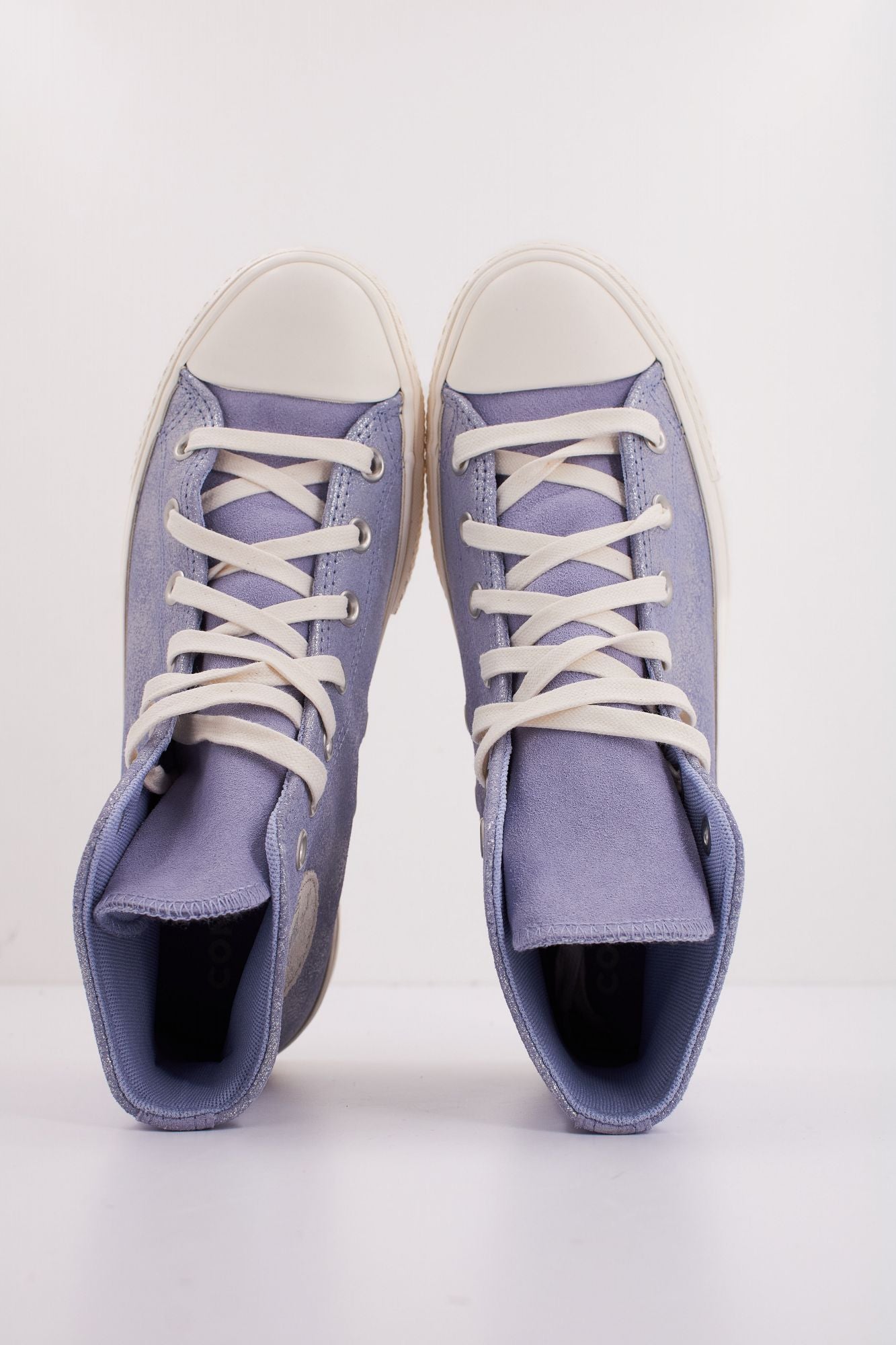 CONVERSE Chuck Taylor All Star Lift Platform Suede Shimmer Hi en color VIOLETA (3)