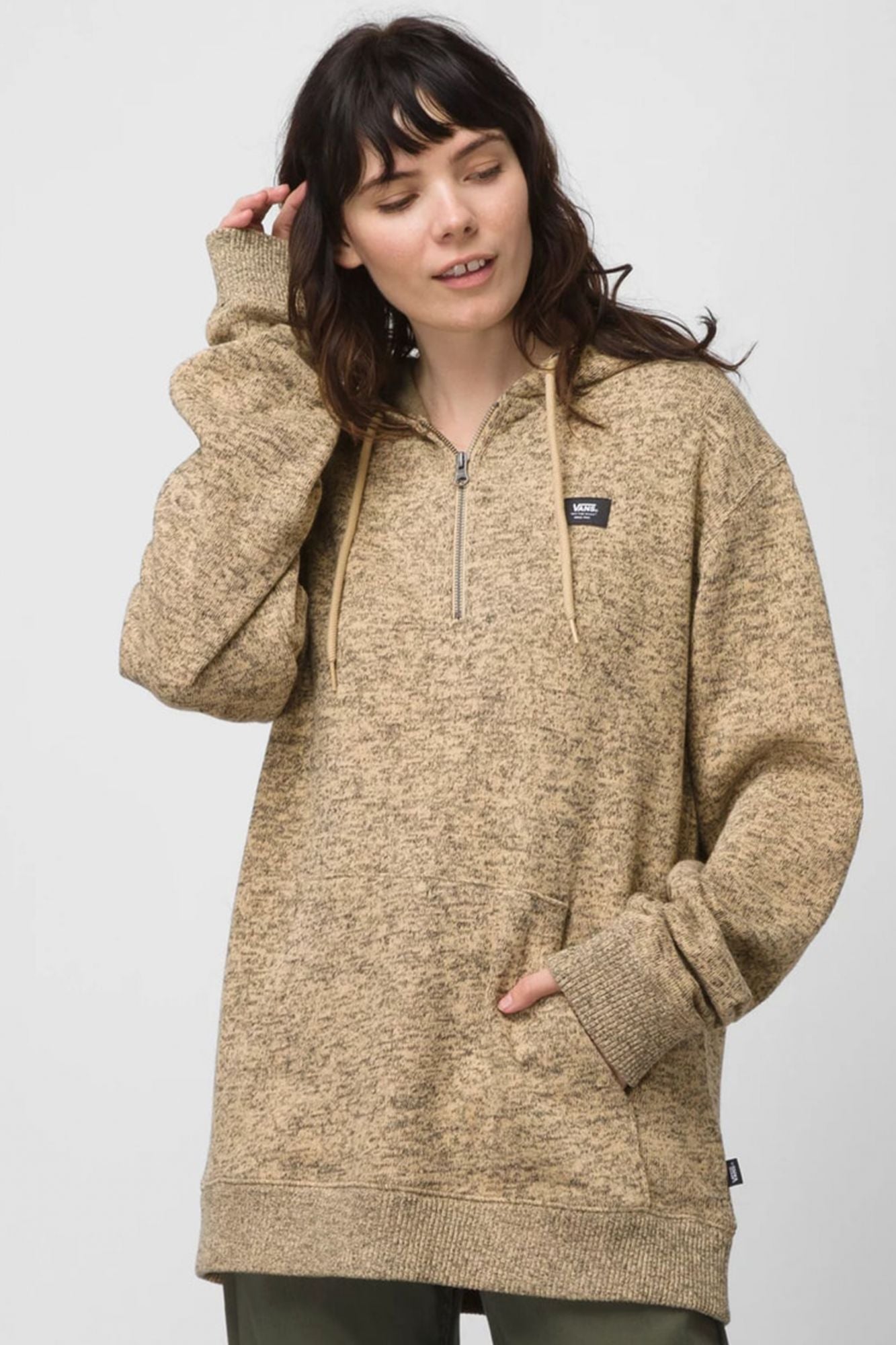 VANS FLURRY HALF ZIP en color MARRON (1)