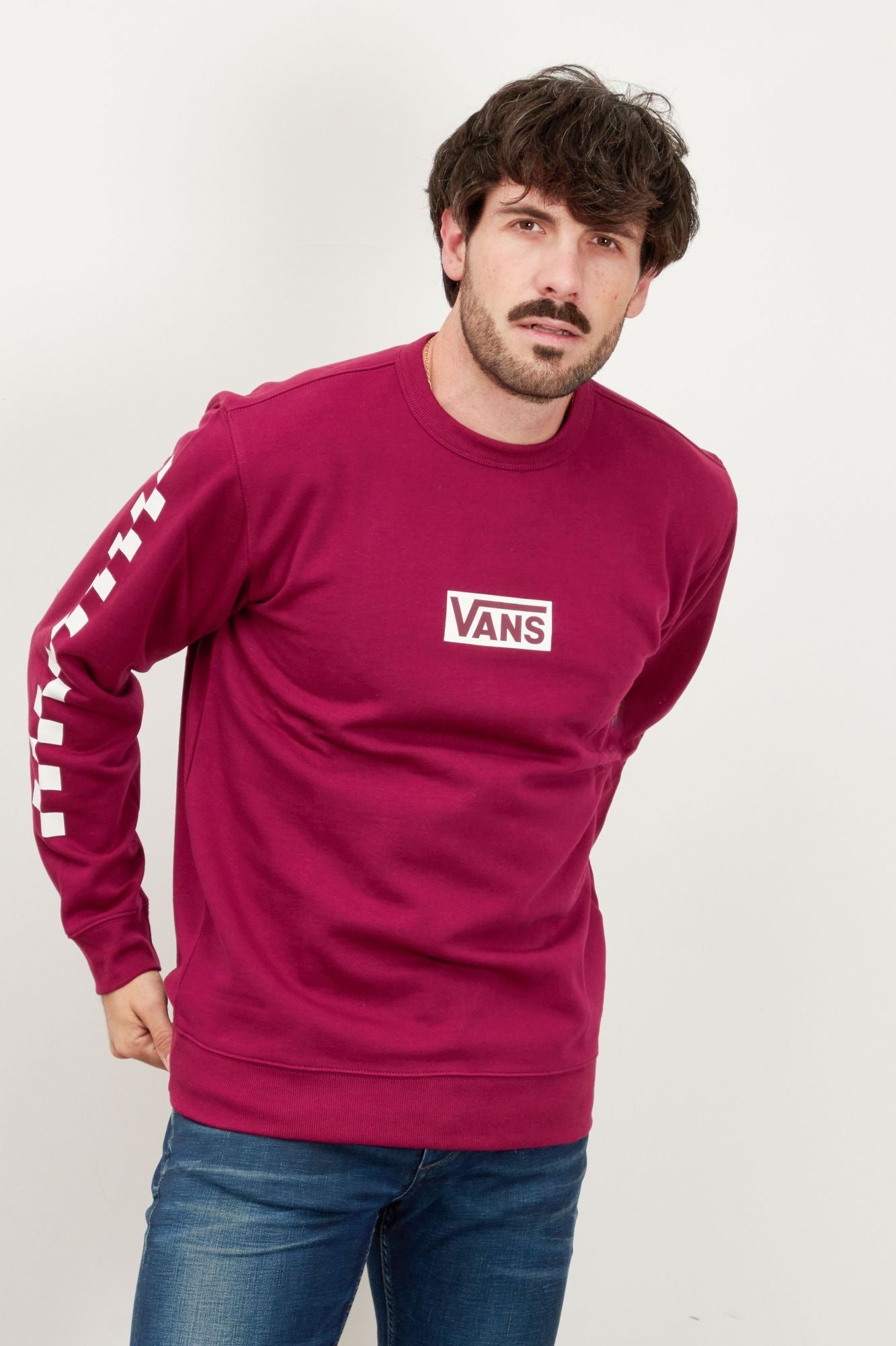 VANS VERSA STANDARD CREW en color BURDEOS (1)