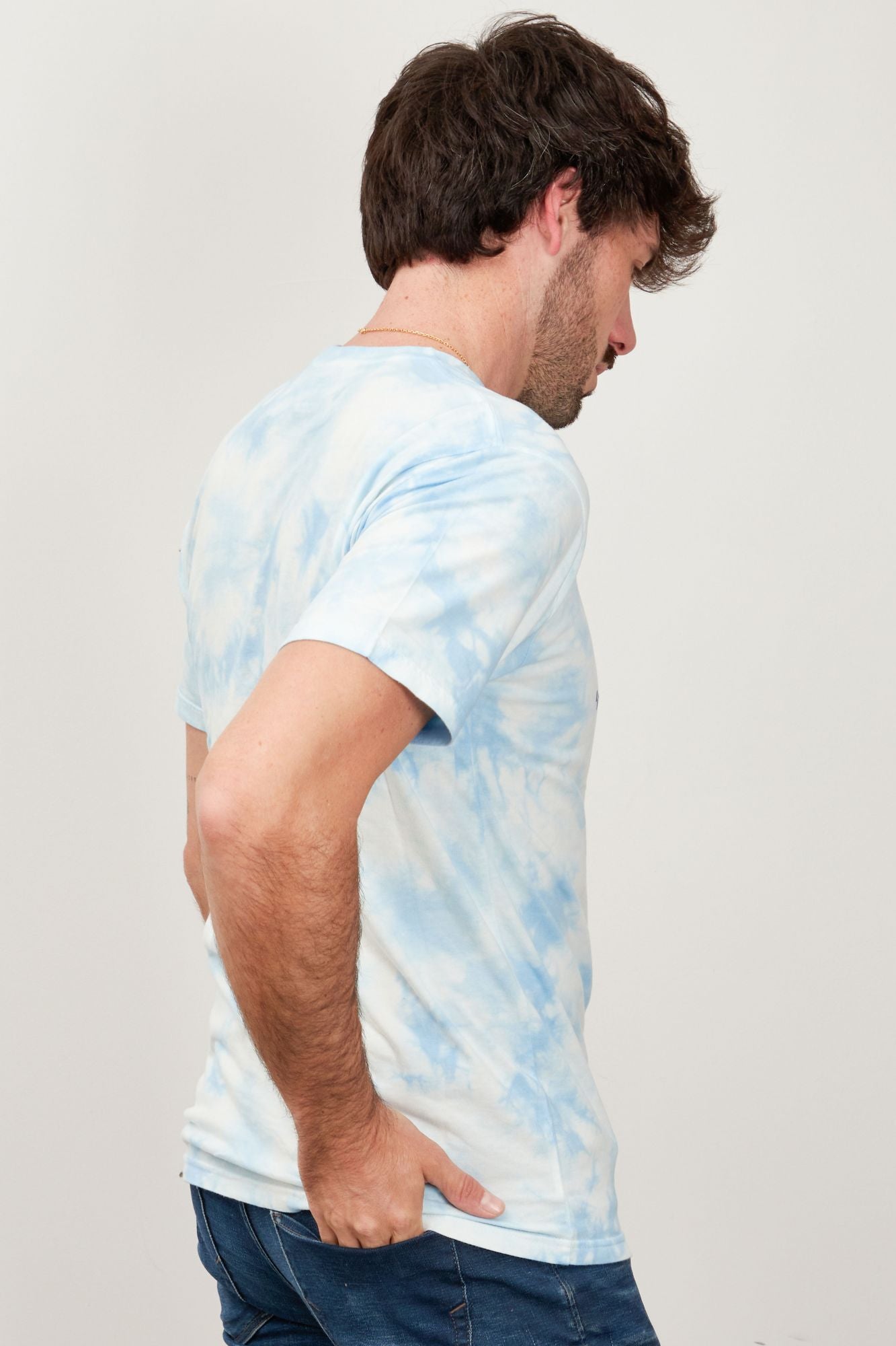 VANS DROP V CLOUD WASH SS T en color AZUL (3)