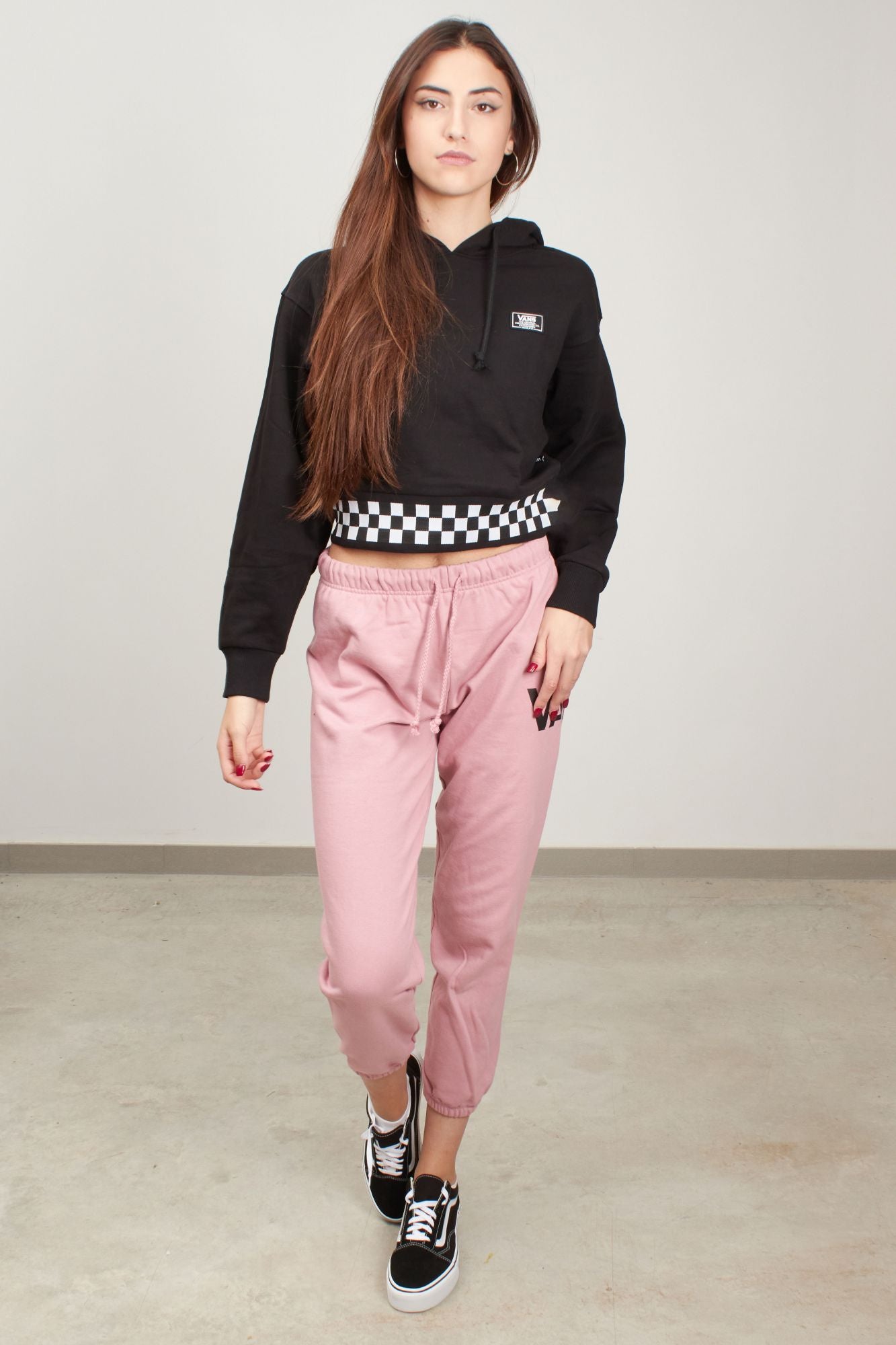 VANS BOOM BOOM CHECK HOODIE en color NEGRO (2)