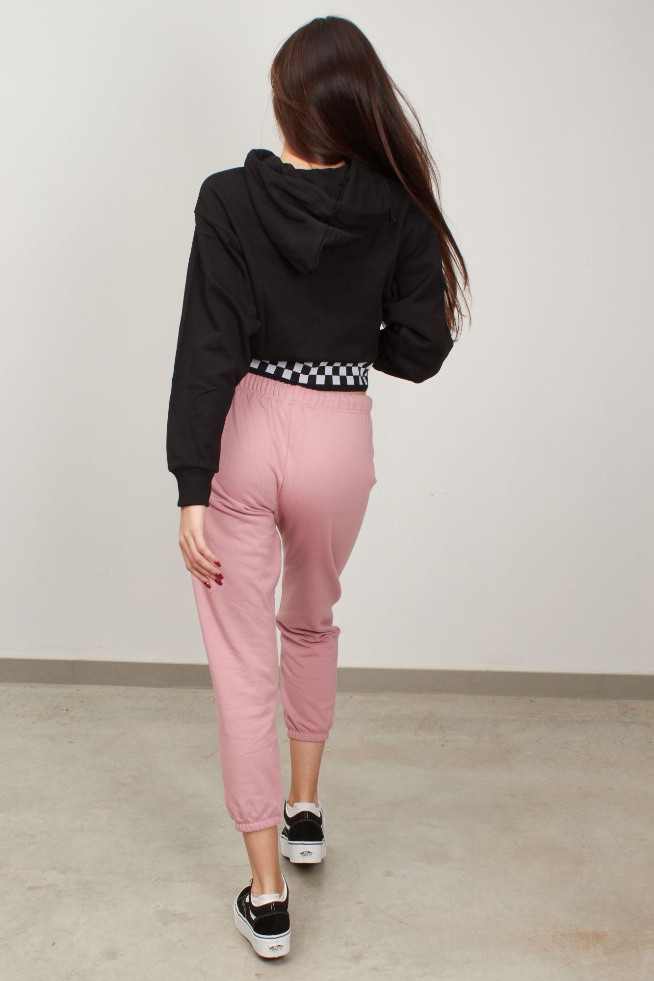 VANS BOOM BOOM CHECK HOODIE en color NEGRO (4)