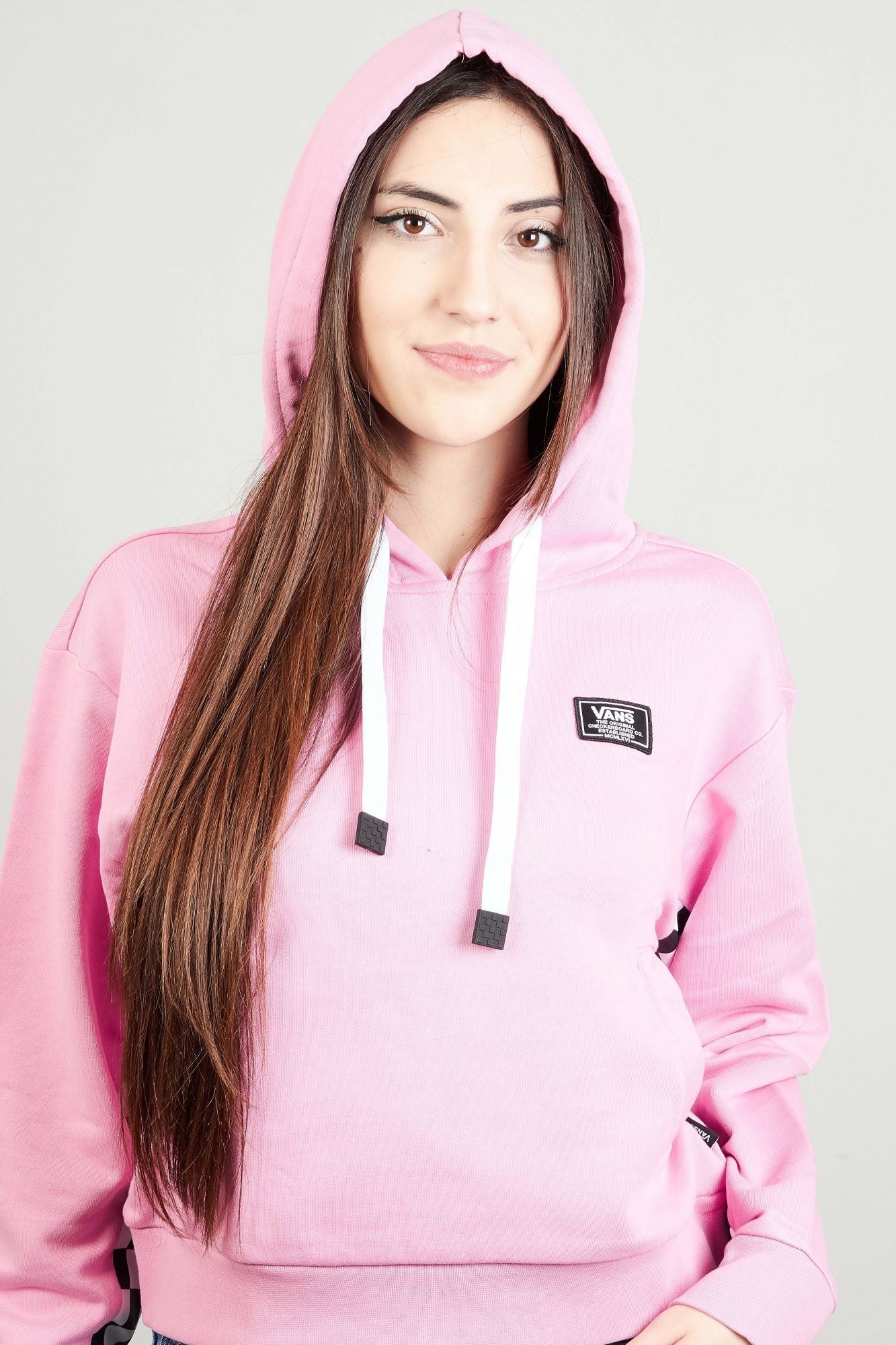 VANS BOOM BOOM CHECK IT HOODIE en color ROSA (4)