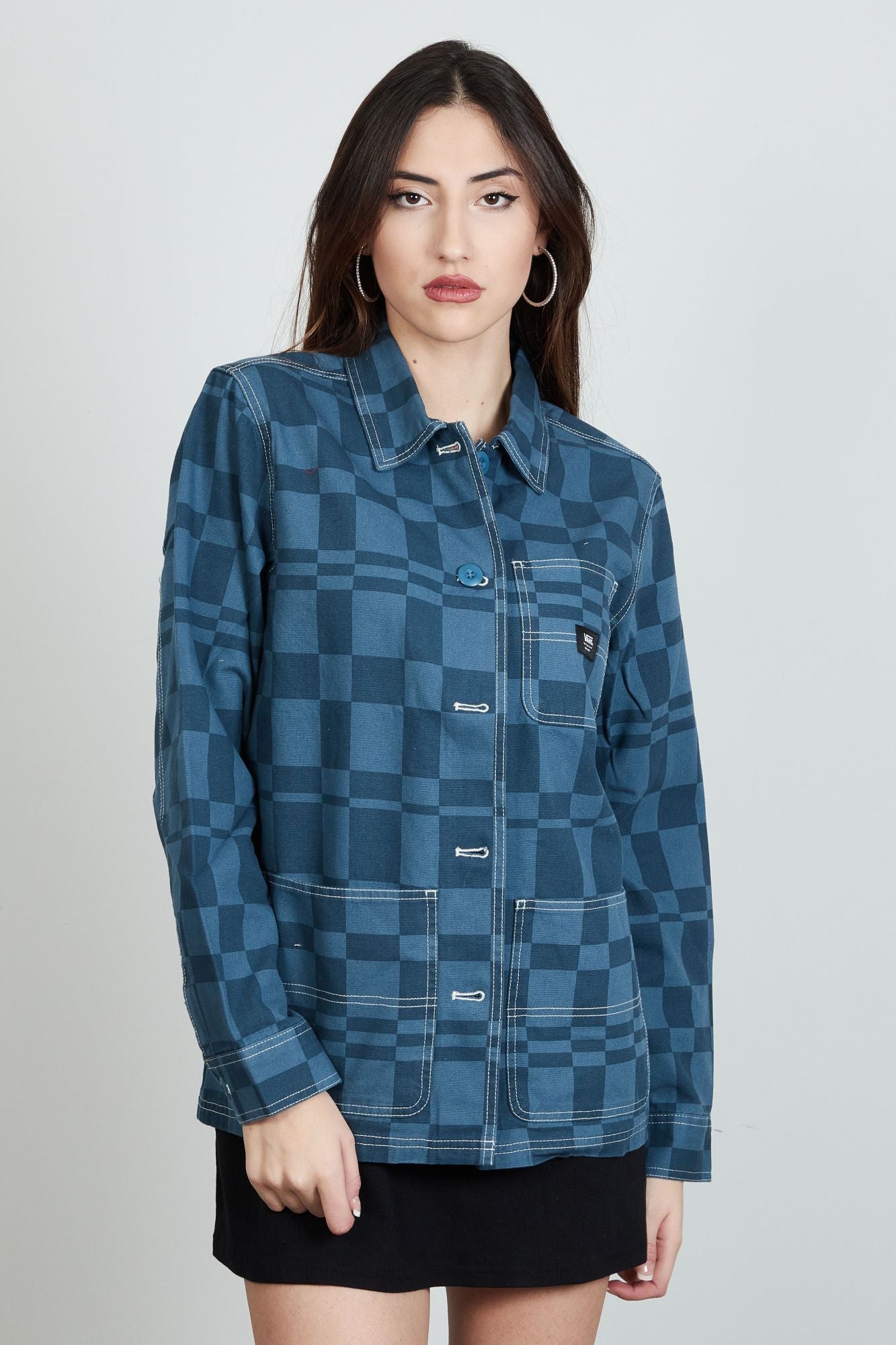 VANS DRILL II CHORE PRINT JACKET en color AZUL (1)