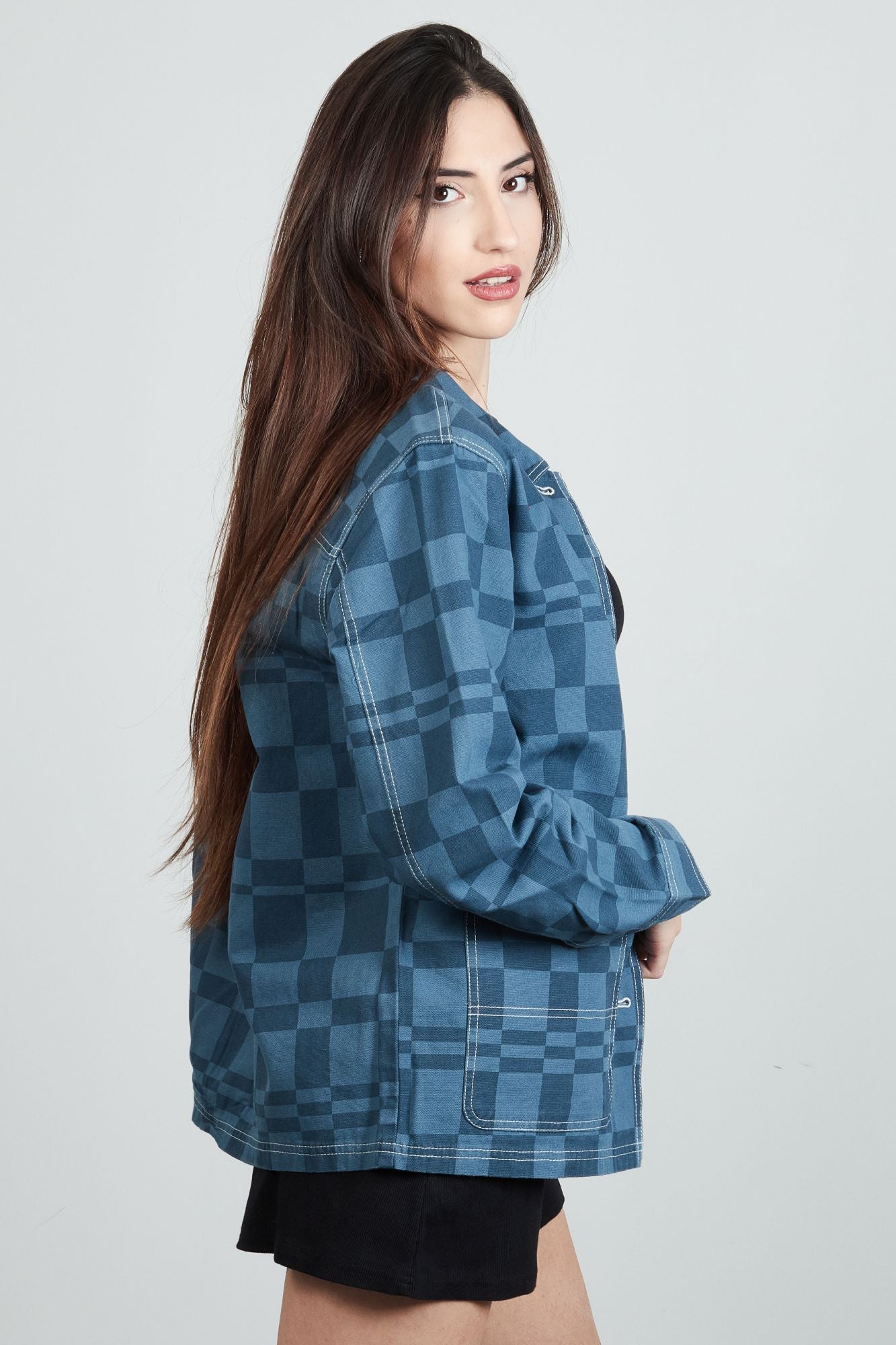 VANS DRILL II CHORE PRINT JACKET en color AZUL (3)