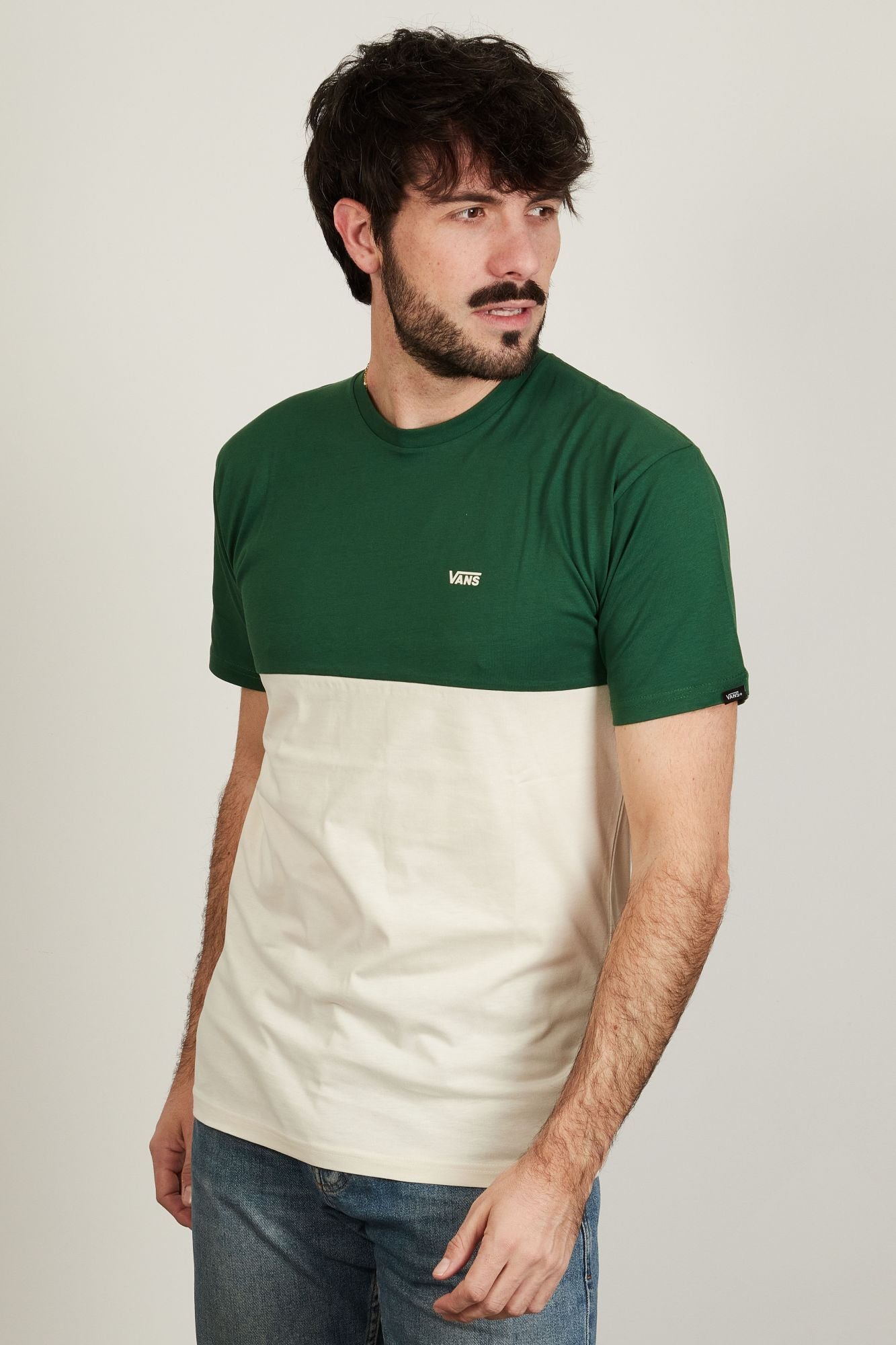 VANS COLORBLOCK TEE en color VERDE (2)