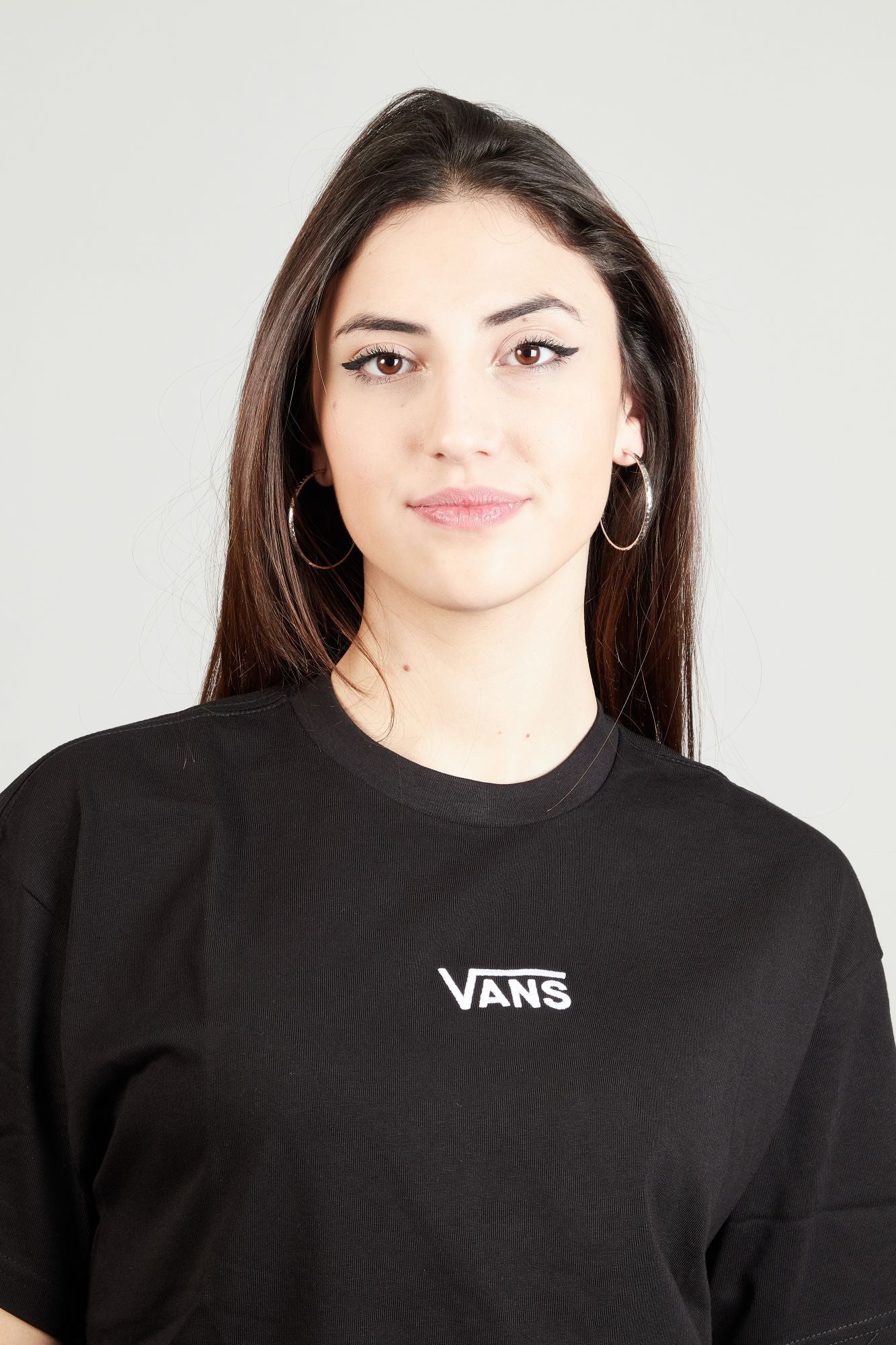VANS CENTER VEE TEE DRESS en color NEGRO (4)
