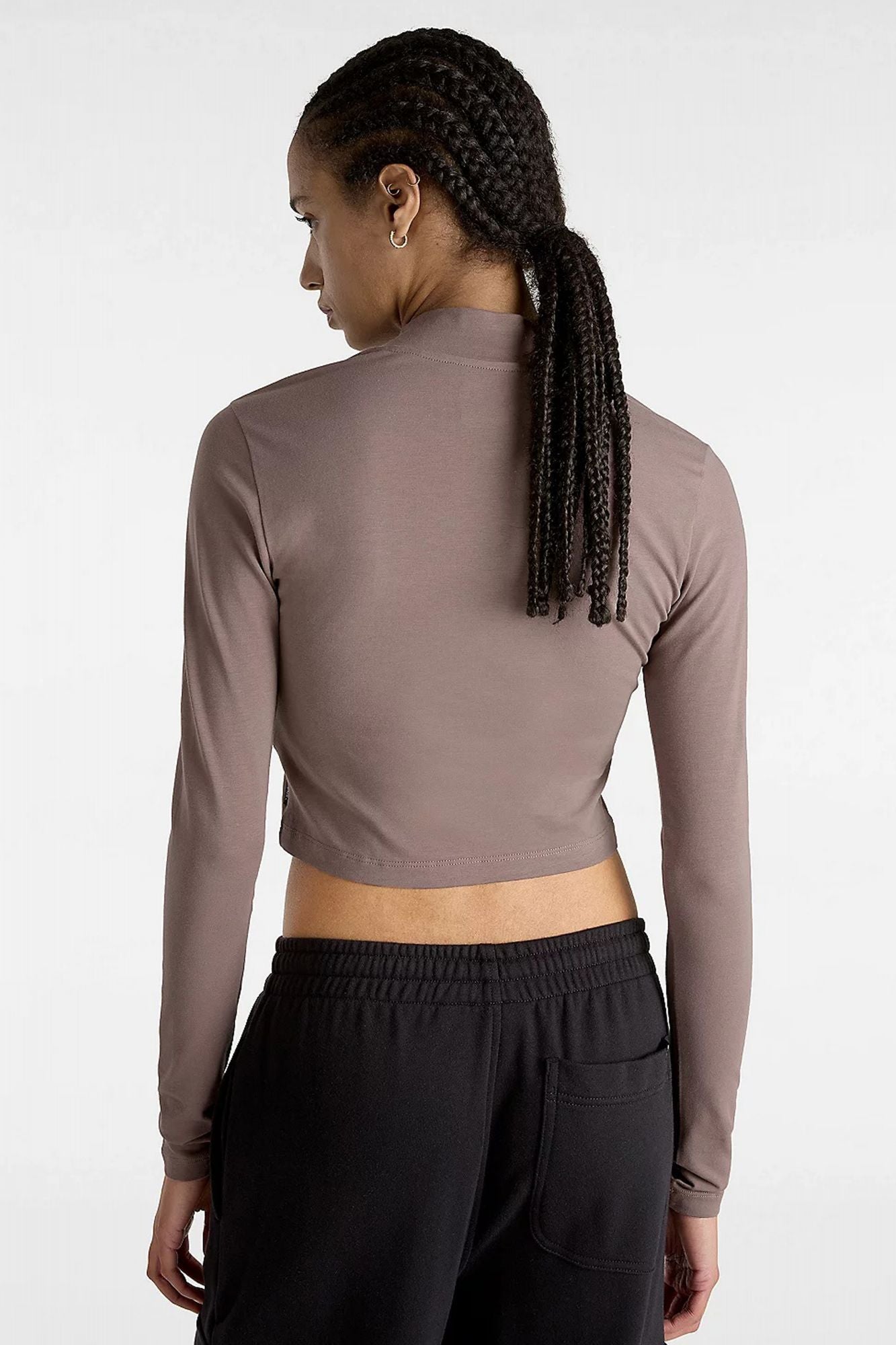 VANS MINI MOCK NECK LS PROG en color MARRON (3)