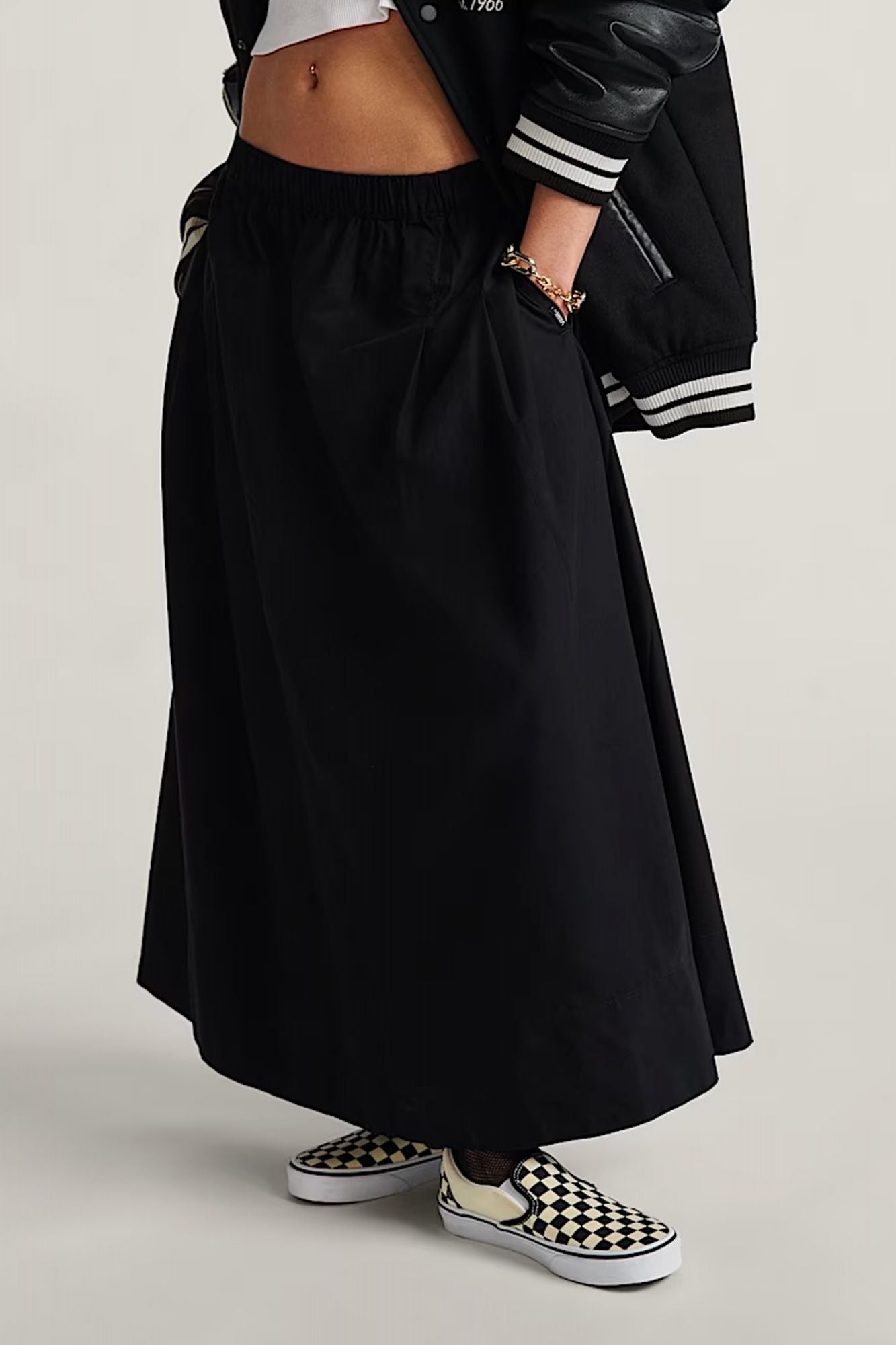 VANS FRANCESCA FULL SKIRT en color NEGRO (1)