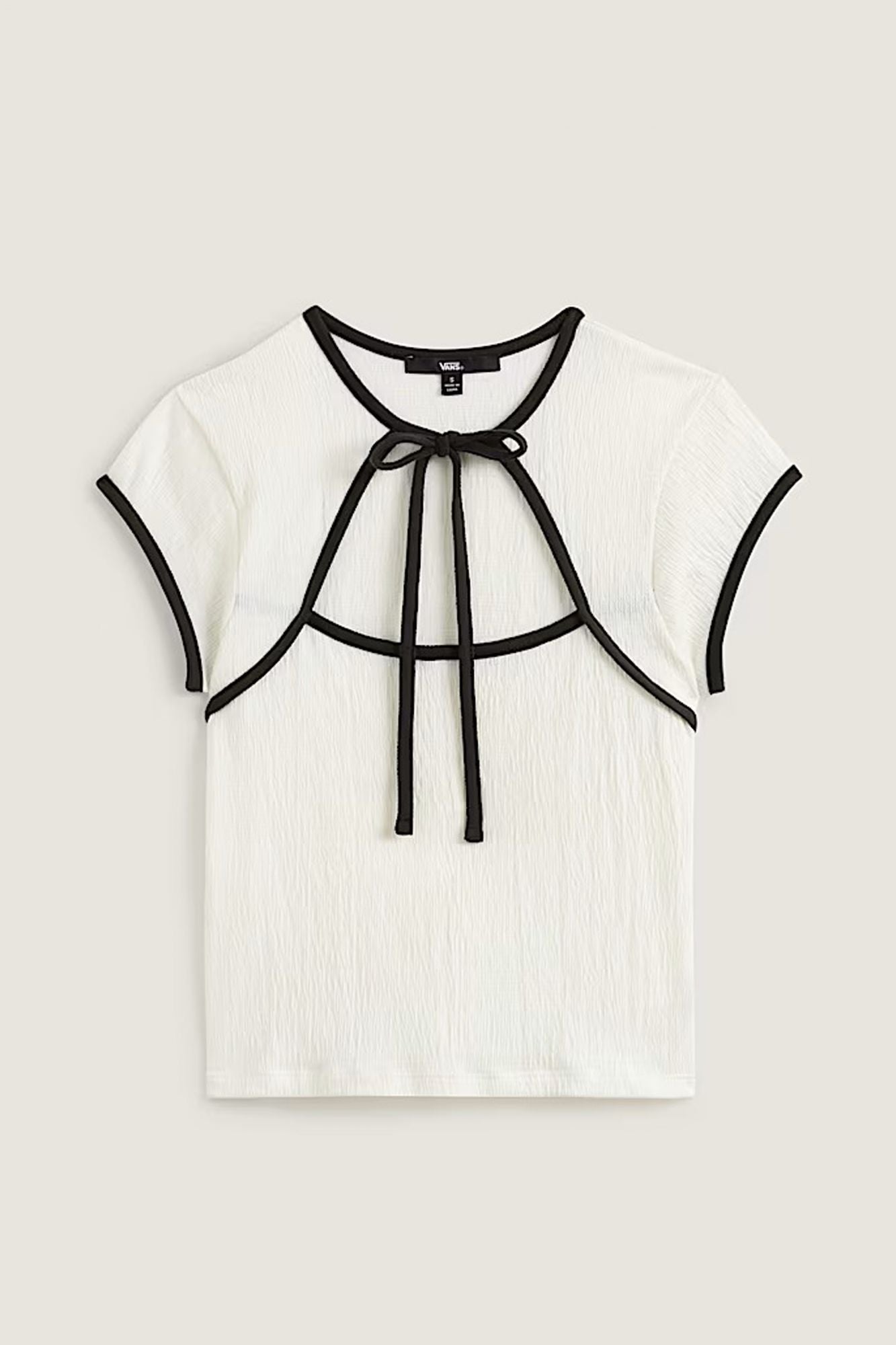 VANS KARI TIE NECK TOP CLAS en color BLANCO (1)