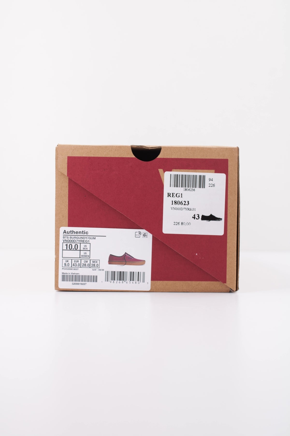 VANS AUTHENTIC VN000D7YREG1 en color BURDEOS (6)
