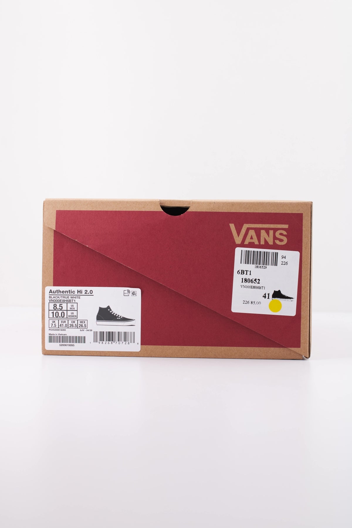 VANS AUTHENTIC HI 2.0 VN000E8H6BT1 en color NEGRO (6)