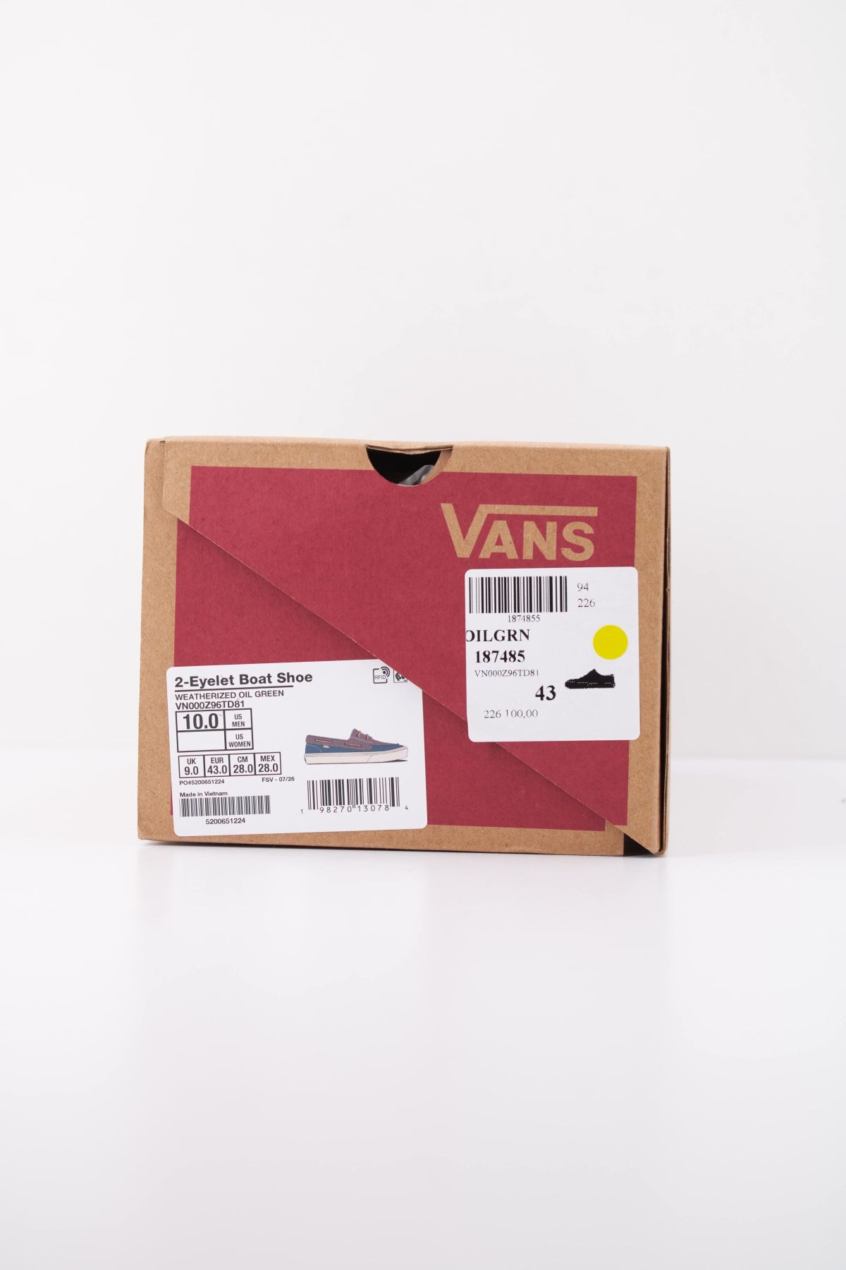 VANS 2-EYELET BOAT SHOE VN000Z96TD81 en color VERDE (6)