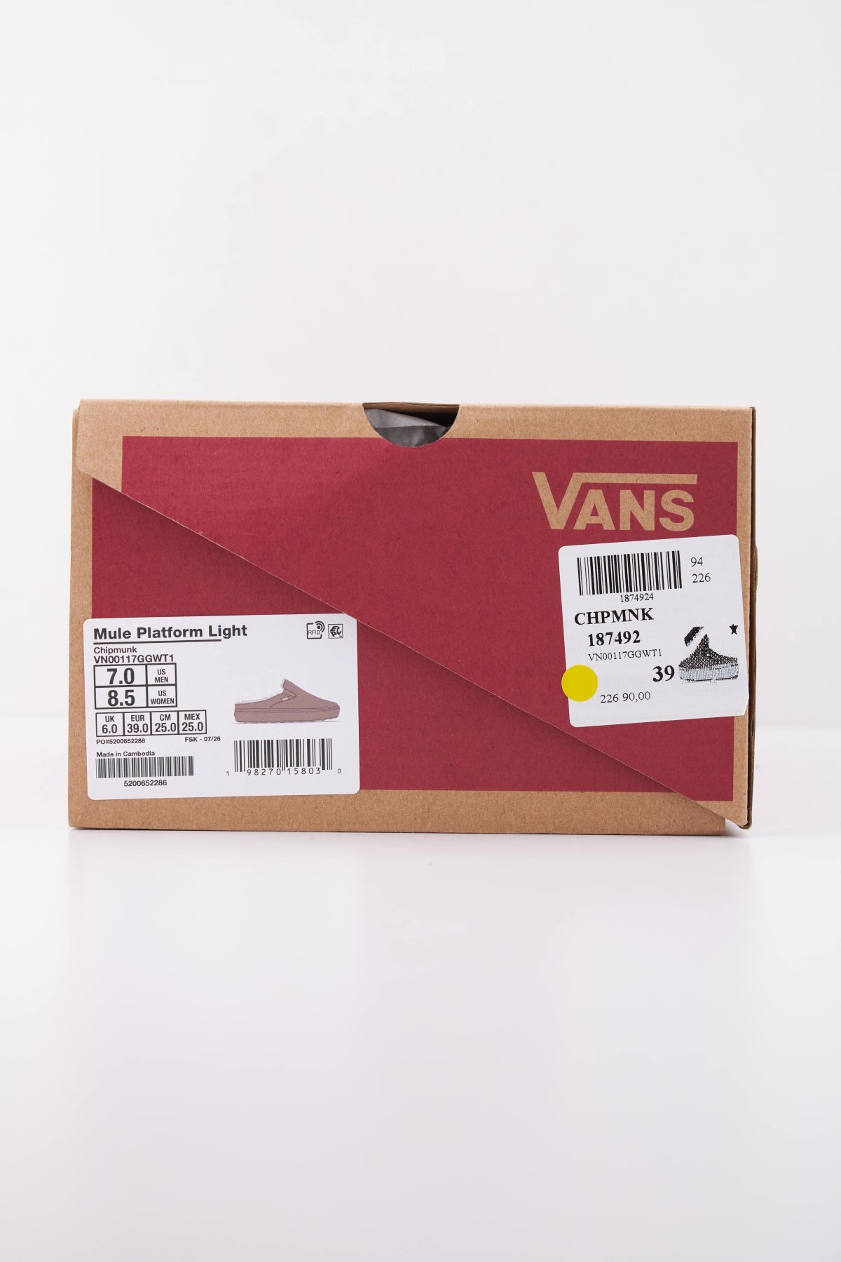 VANS VN00117GGWT1 MULE PLATFORM LIGHT en color MARRON CLARO (6)