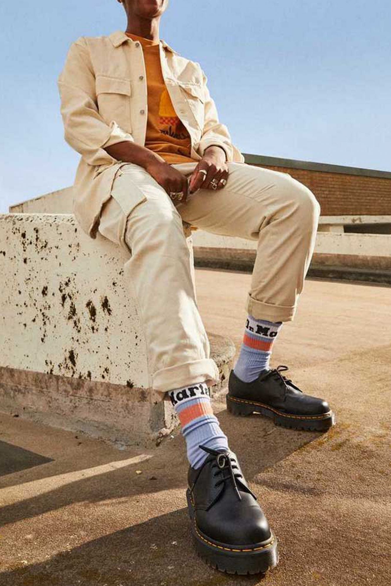 DR. MARTENS AC681434 ATHLETIC LOGO SOCK en color AZUL (4)