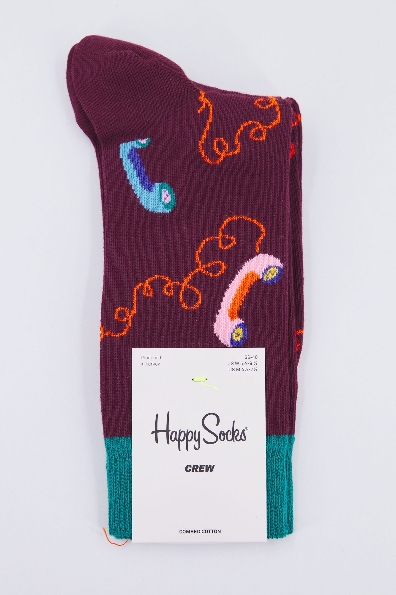 HAPPY SOCKS SIT01 4500 en color BURDEOS (2)
