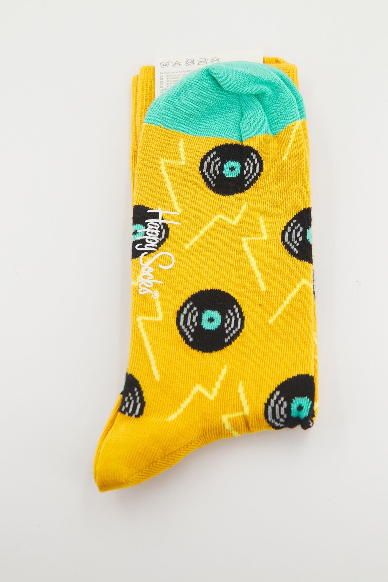 HAPPY SOCKS VINYL en color AMARILLO (2)