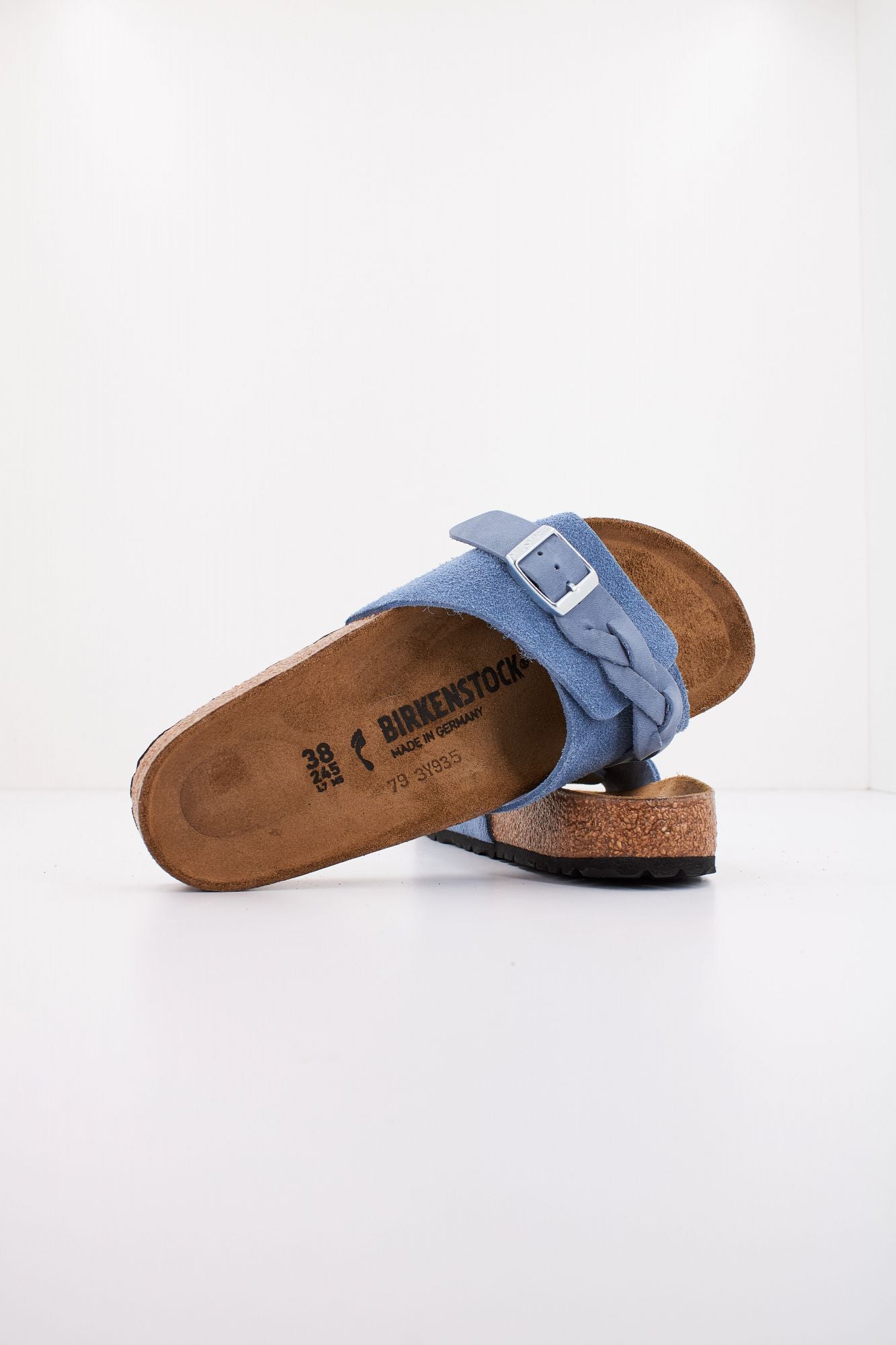 BIRKENSTOCK PULA BRAIDED SUEDE LEATHE en color AZUL (4)