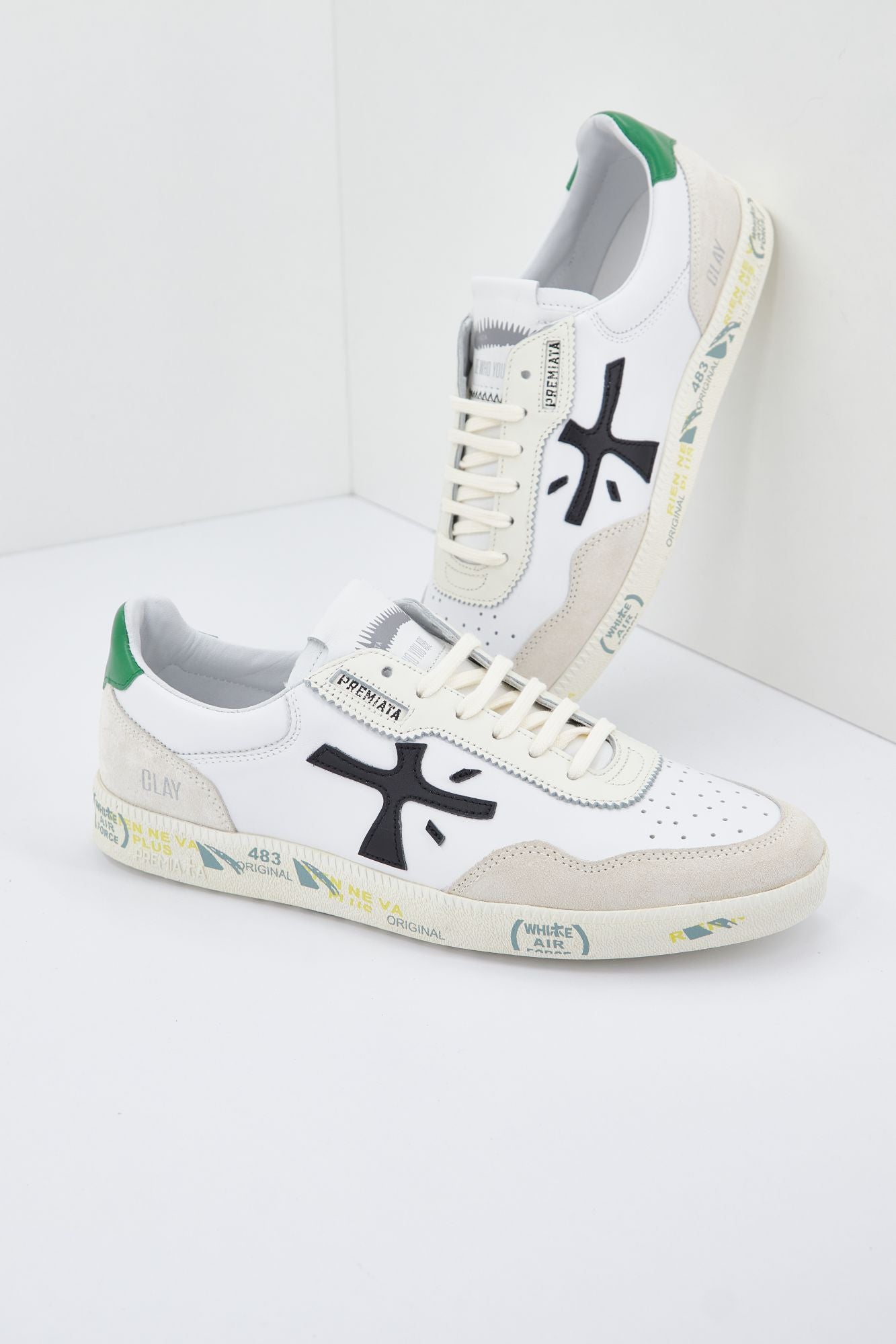 Premiata Zapatillas De Piel Steven Negro - Tienda Calzado, Moda Y Complementos