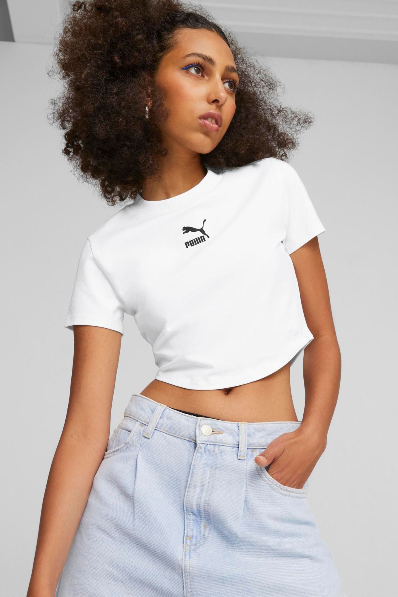 PUMA CROPPED SLIM en color BLANCO (1)