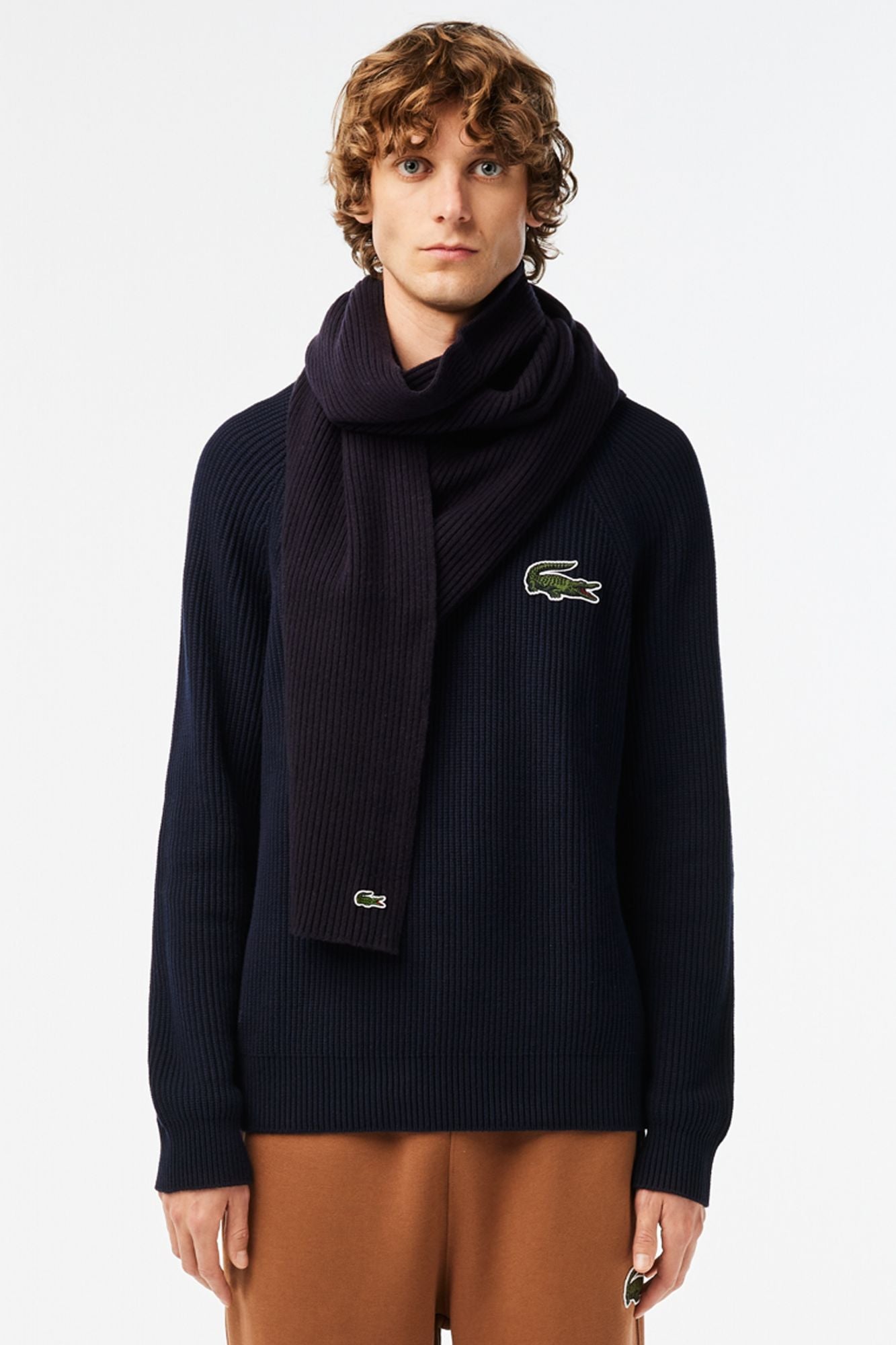 LACOSTE SPORTSWEAR SWEATER CLASSIC FIT UNISEX en color AZUL (1)