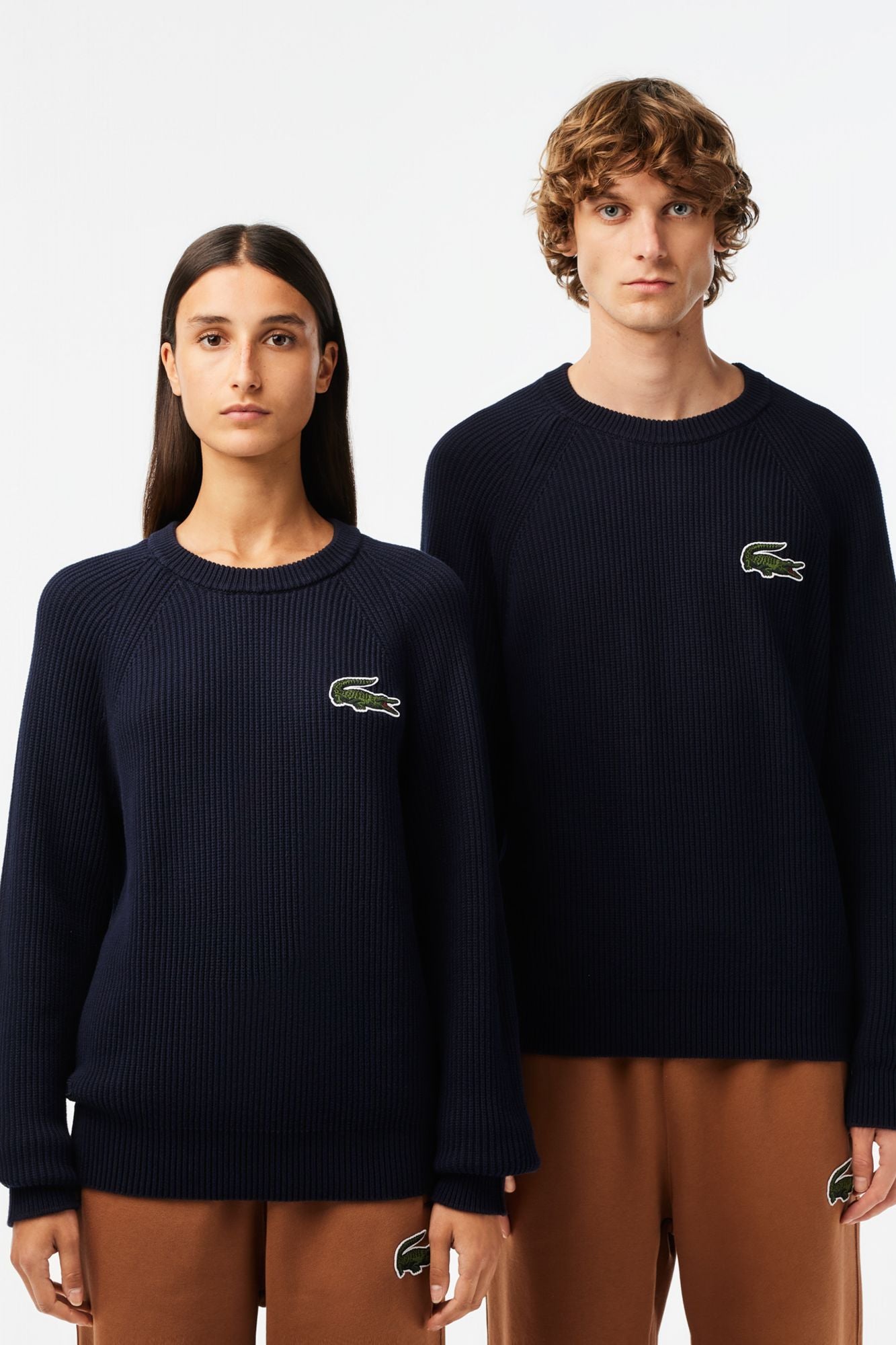 LACOSTE SPORTSWEAR SWEATER CLASSIC FIT UNISEX en color AZUL (3)
