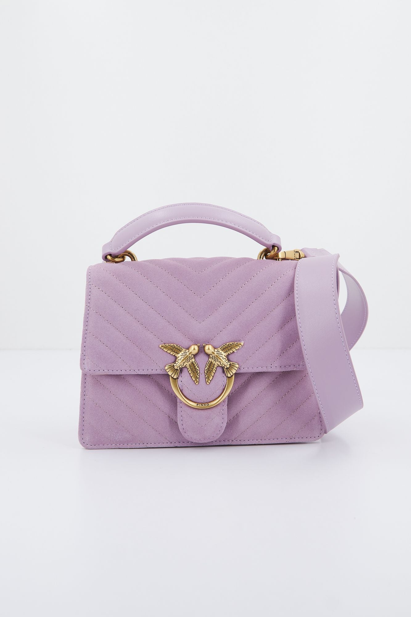 PINKO LOVE ONE TOP HANDLE MIN en color VIOLETA (1)