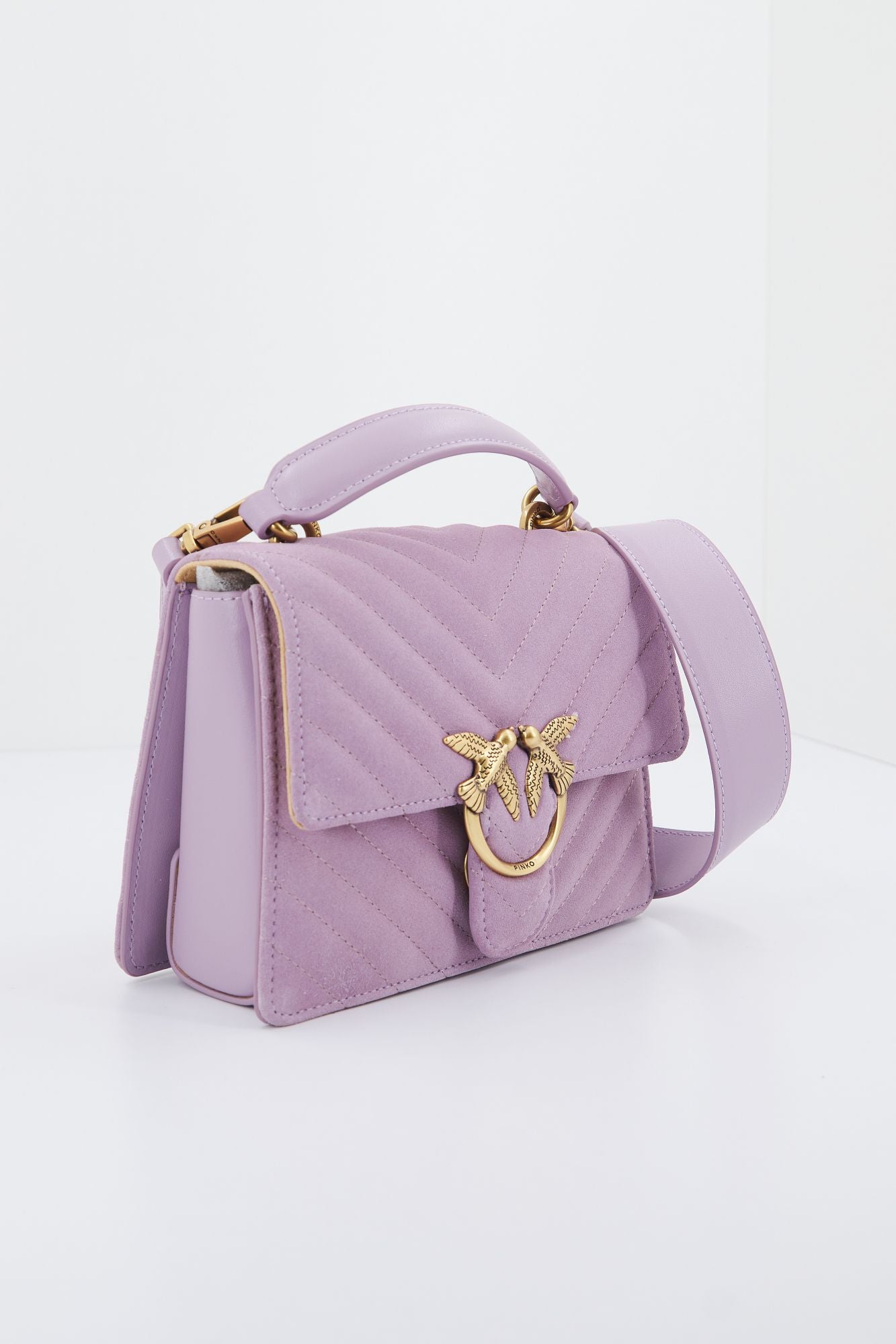 PINKO LOVE ONE TOP HANDLE MIN en color VIOLETA (2)