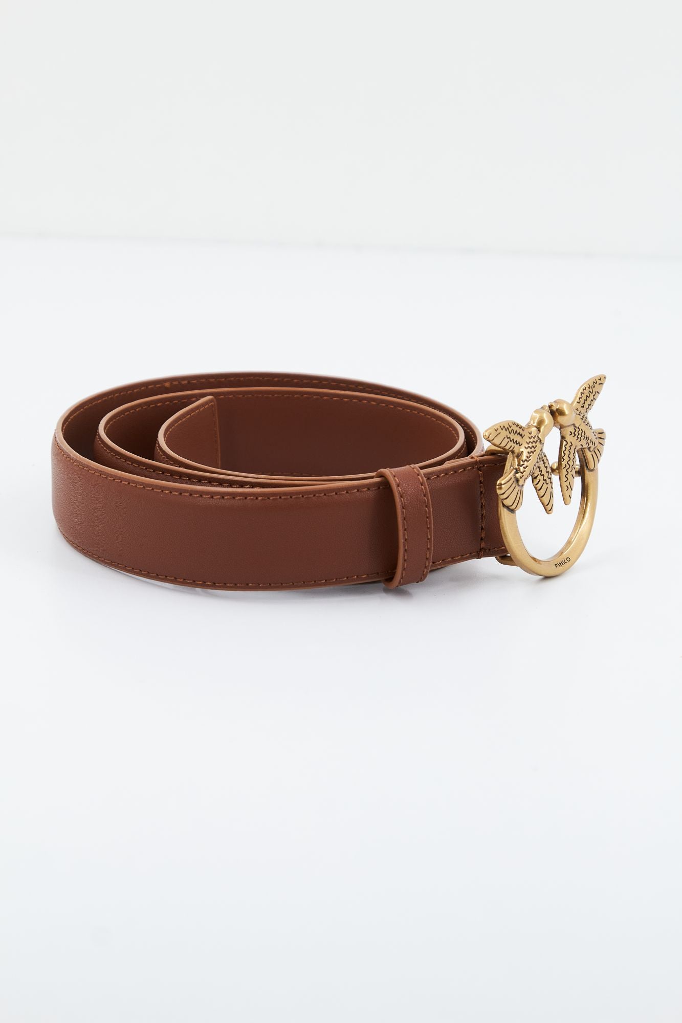 PINKO LOVE BERRY H3 BELT VITE en color MARRON (2)