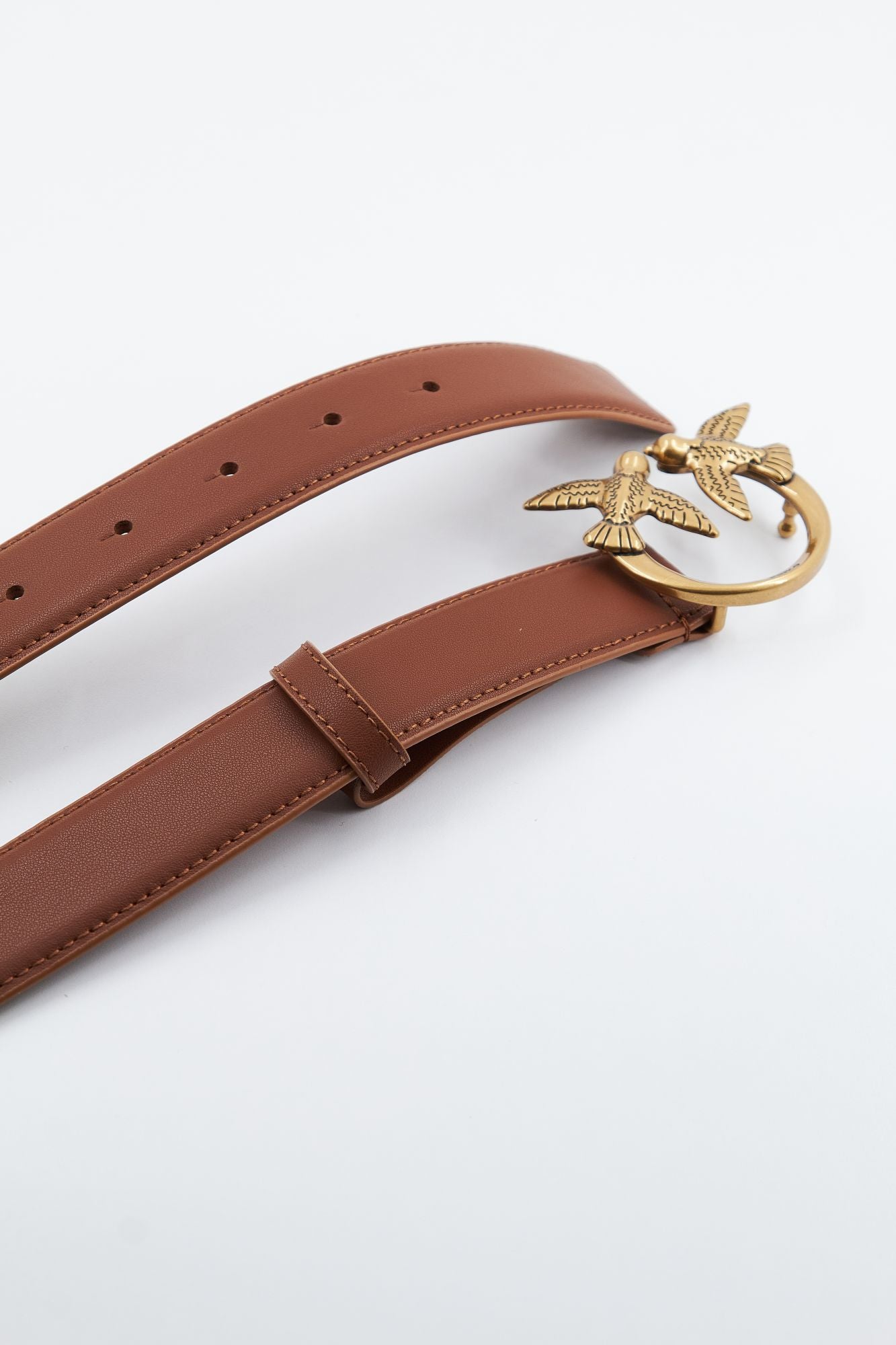 PINKO LOVE BERRY H3 BELT VITE en color MARRON (4)