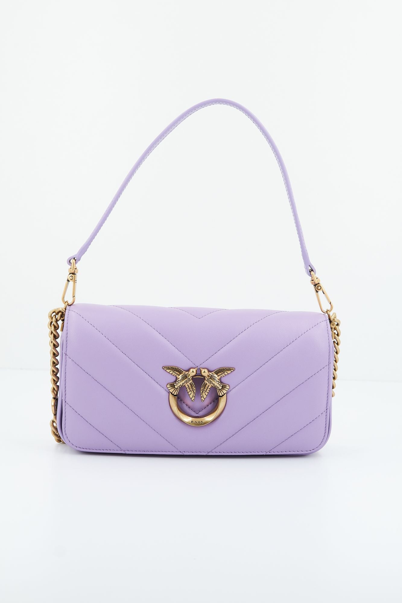 PINKO LOVE CLICK BAGUETTE MIN en color VIOLETA (1)
