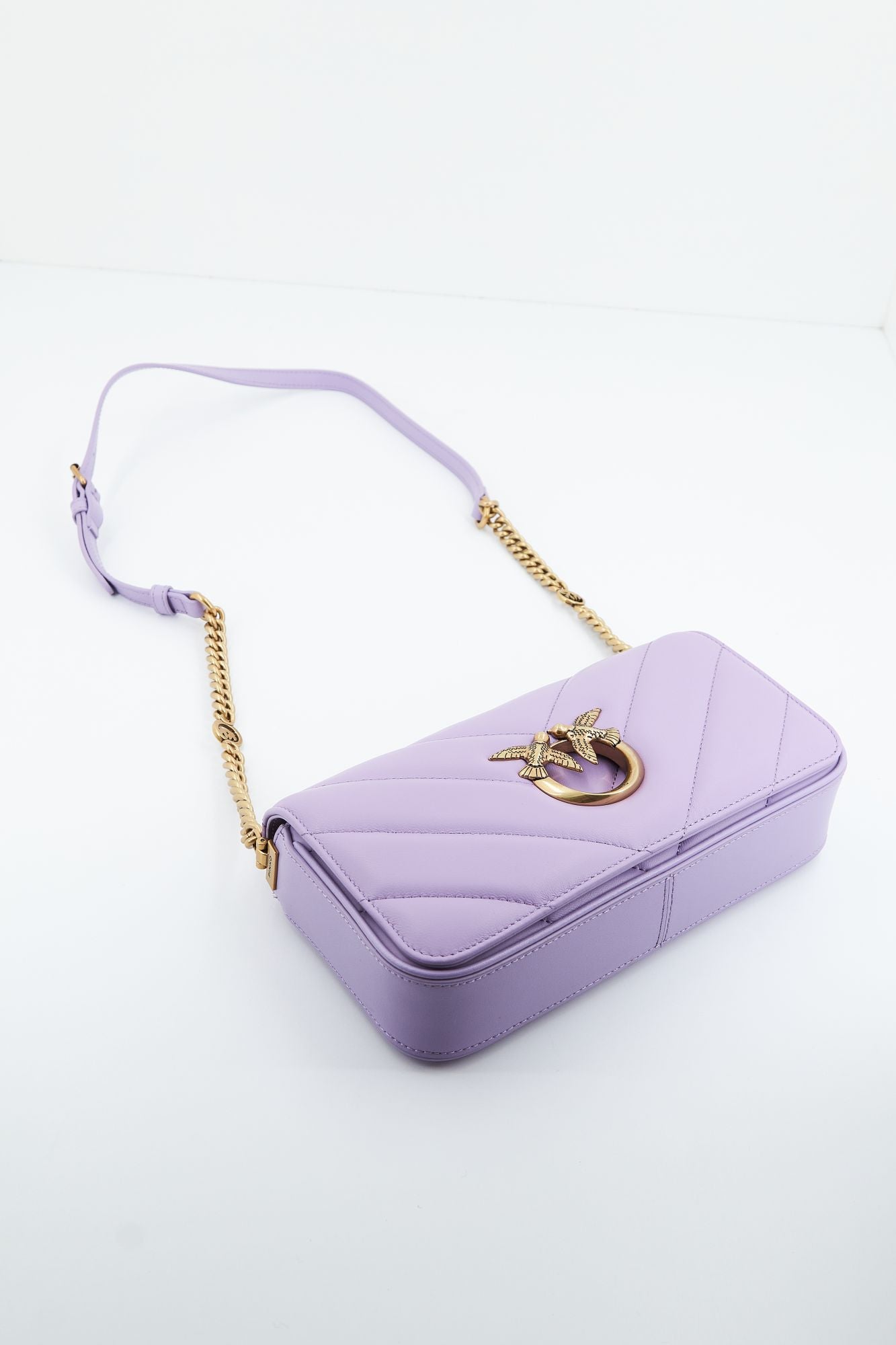 PINKO LOVE CLICK BAGUETTE MIN en color VIOLETA (3)