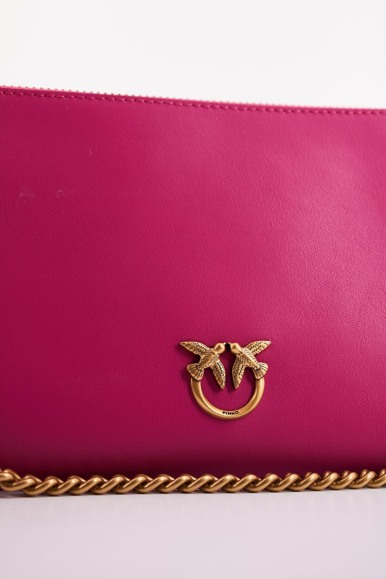 PINKO FLAT VITELLO SETA en color ROSA (4)