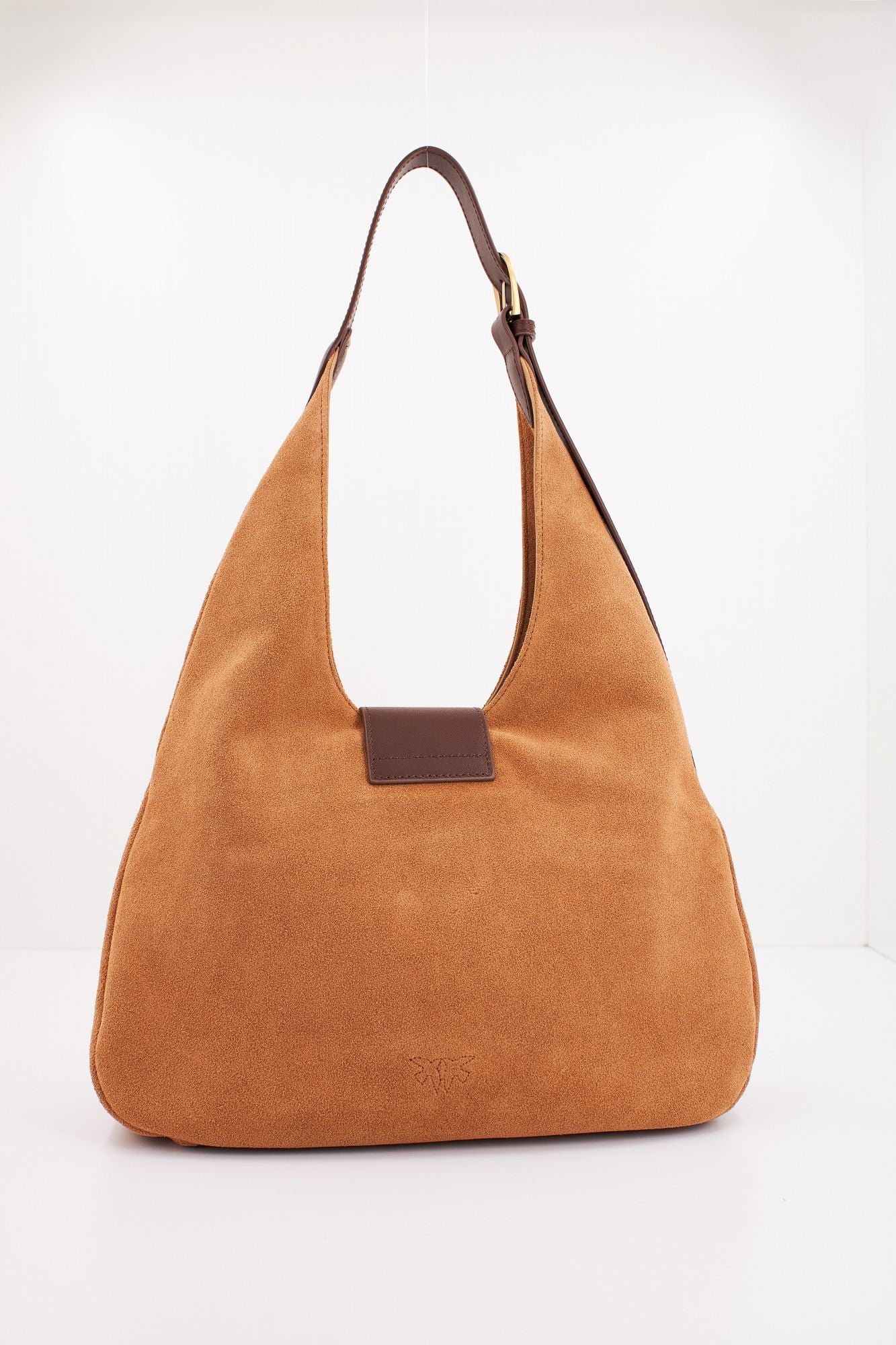 PINKO HOBO MINI en color MARRON CLARO (3)