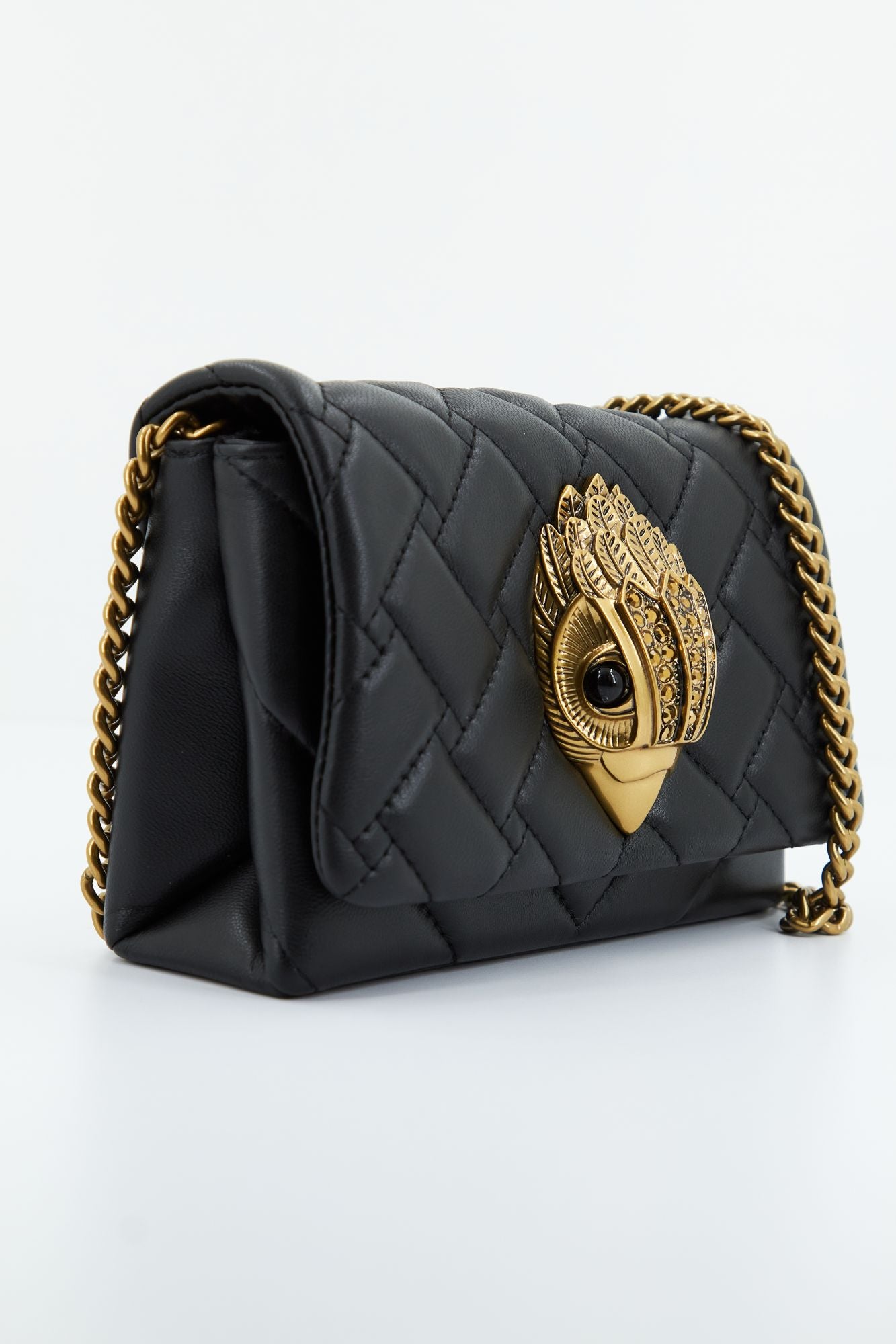 KURT GEIGER LONDON LEATHER MINI KENSINGTON en color NEGRO (2)