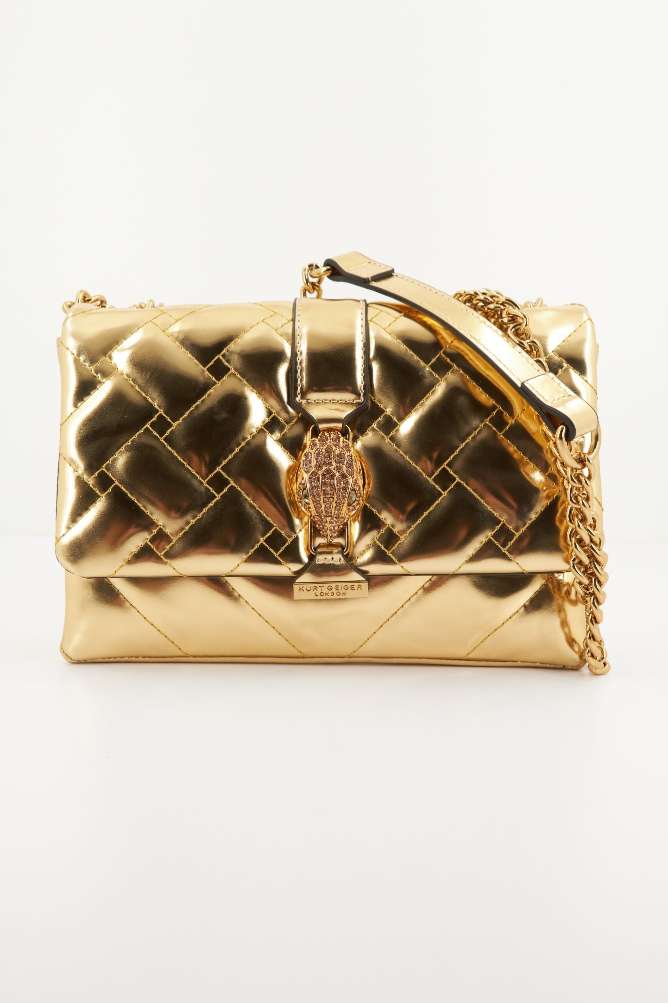 KURT GEIGER LONDON MDHAMPTON CROSS BODY en color ORO (1)