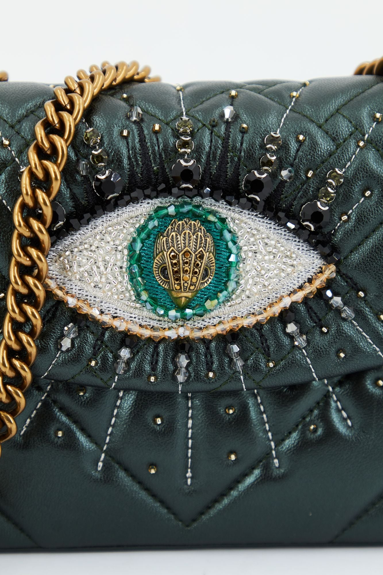 KURT GEIGER LONDON LTHR MINI KENSINGTO en color VERDE (4)