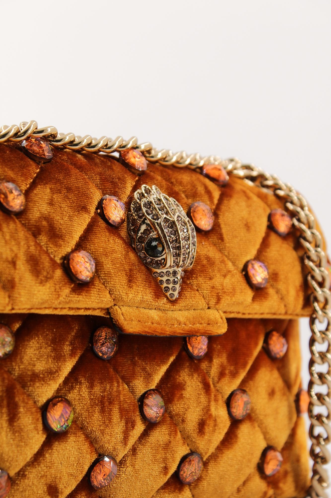 KURT GEIGER LONDON MINI KENSINGTON CRYSTALS en color NARANJA (4)