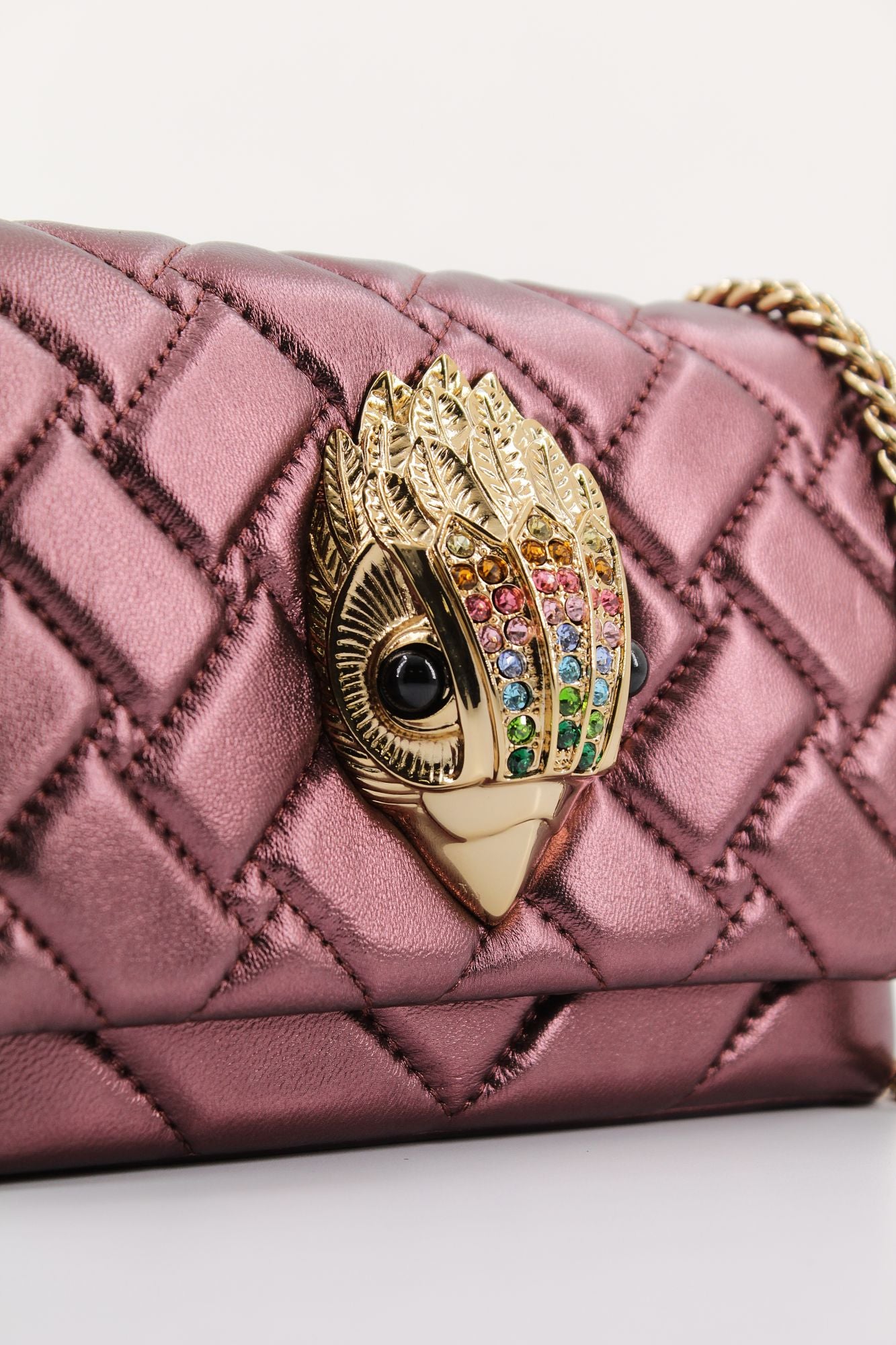 KURT GEIGER LONDON LEATHER MINI KENSINGTON en color BURDEOS (4)