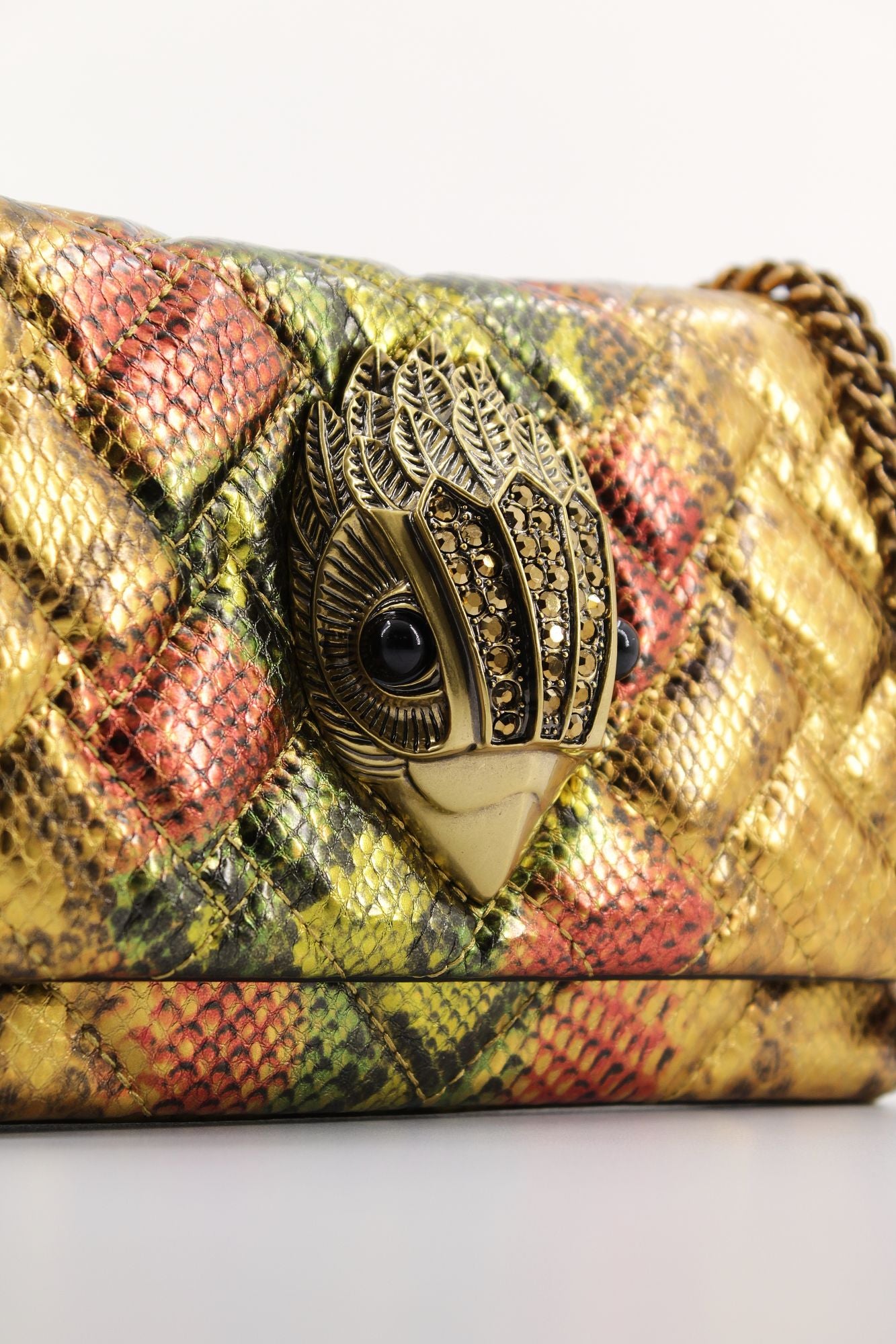 KURT GEIGER LONDON LEATHER MINI KENSINGTON en color BRONCE (4)