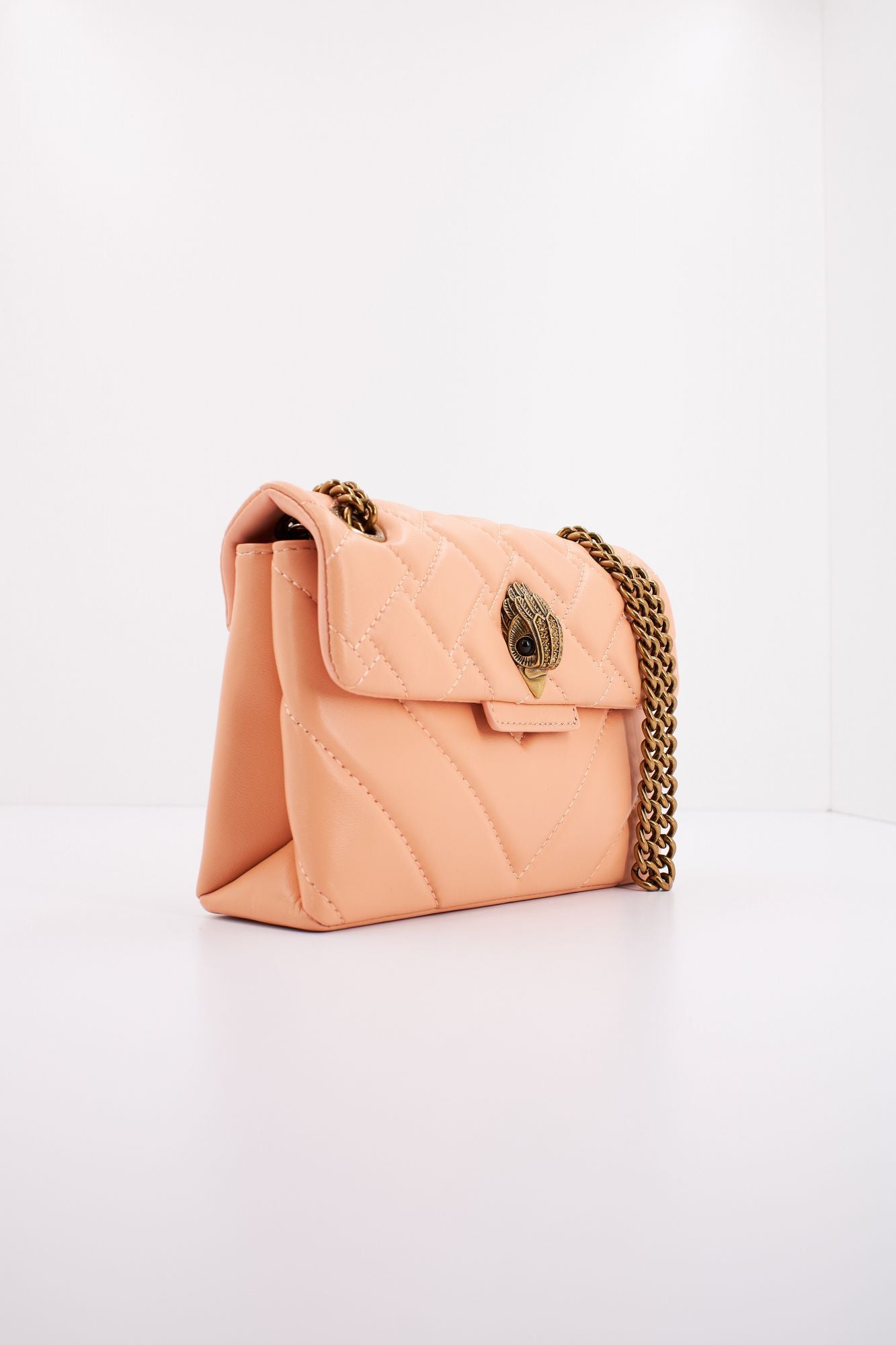 KURT GEIGER LONDON LEATHER MINI KENSINGTON en color NARANJA (2)