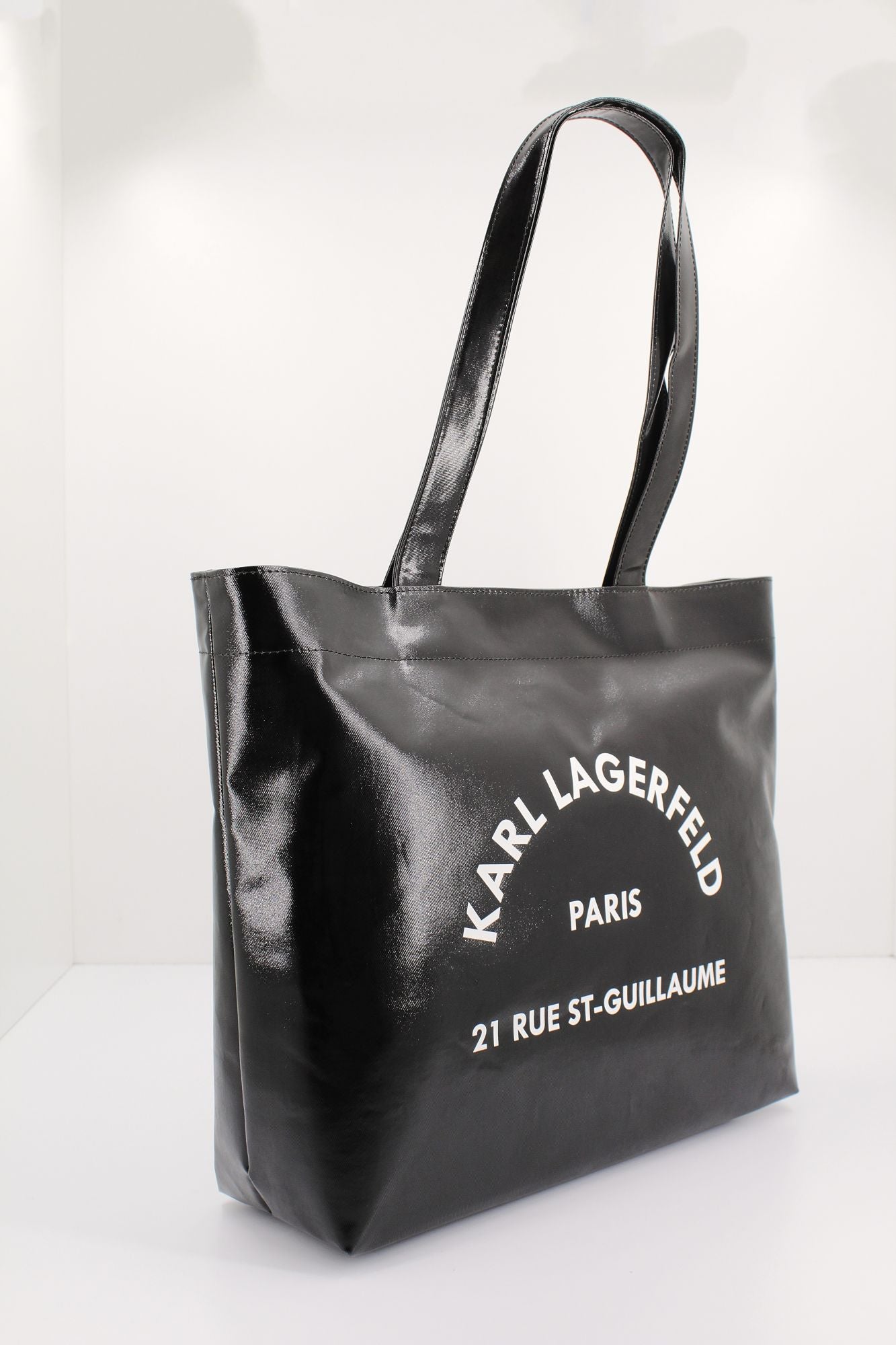 KARL LAGERFELD RSG SHINY TWILL SHOPPER en color NEGRO (2)