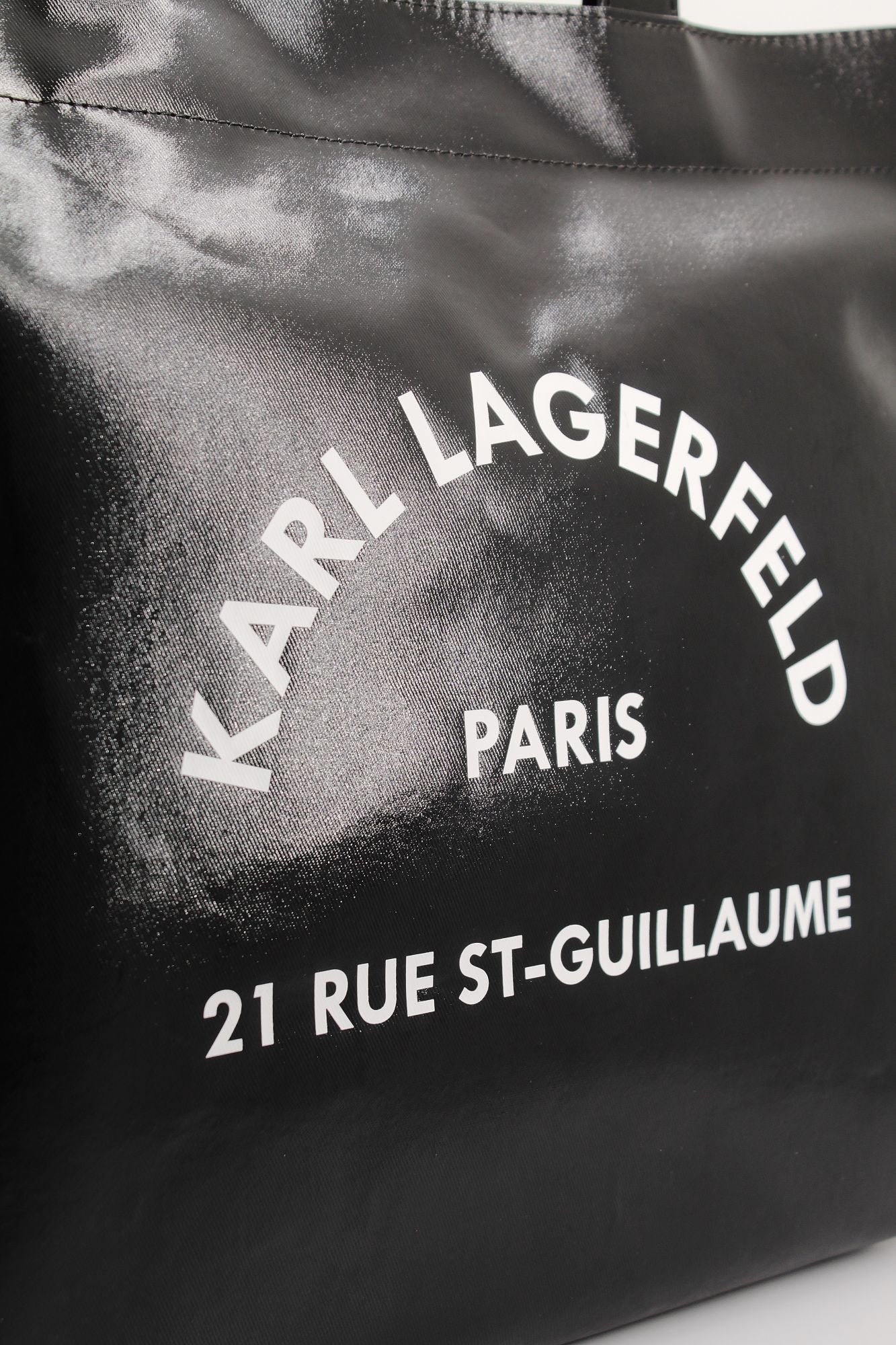 KARL LAGERFELD RSG SHINY TWILL SHOPPER en color NEGRO (4)