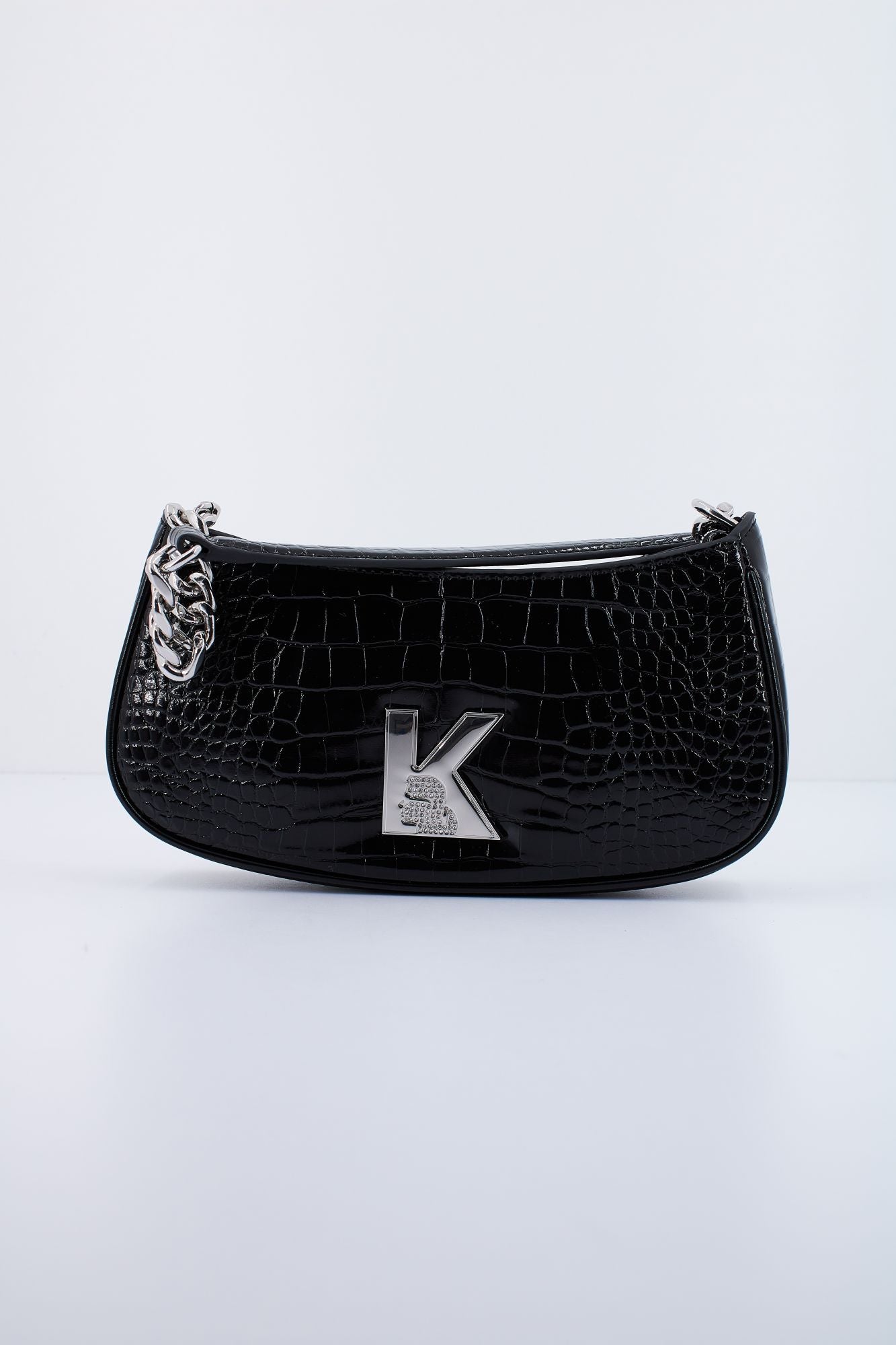 KARL LAGERFELD KAMEO SHOULDERBAG CROC en color NEGRO (1)