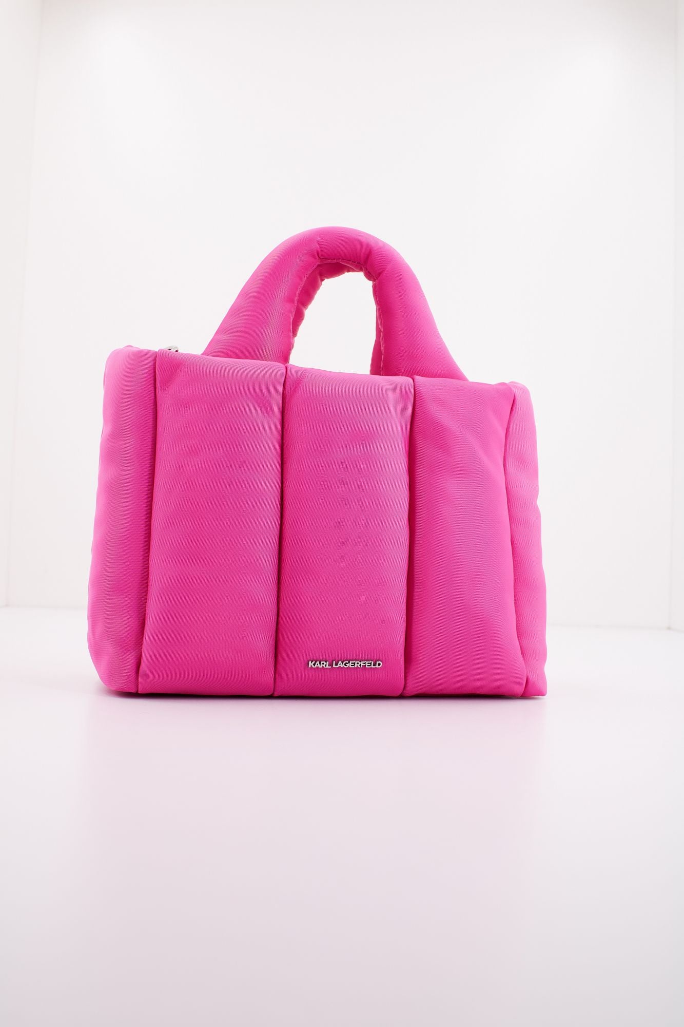 KARL LAGERFELD K/IKONIK 2.0 NYLON PUFF S en color ROSA (3)