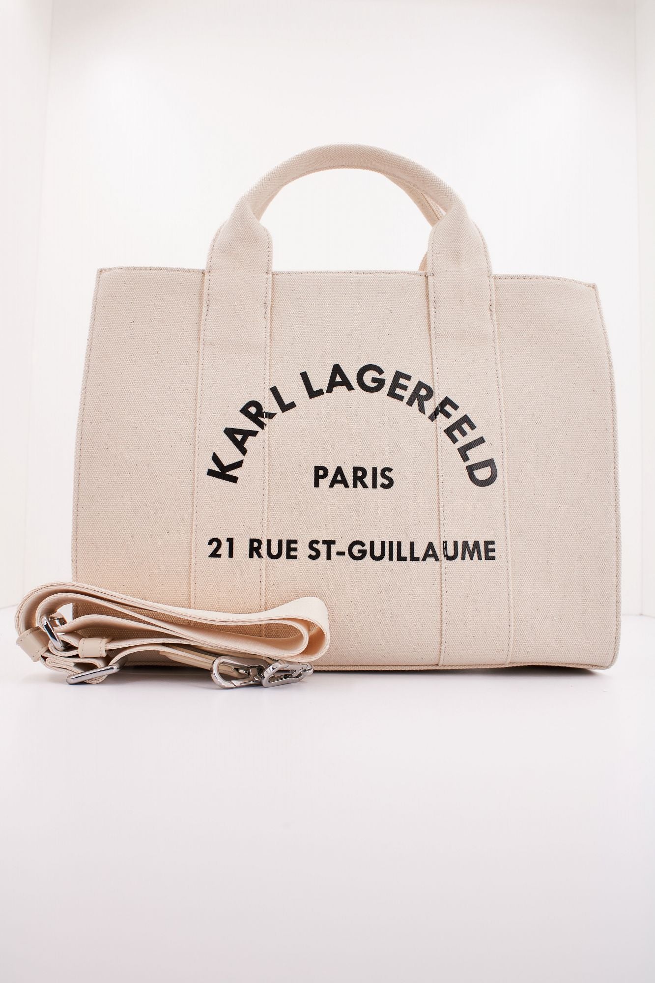 KARL LAGERFELD RSG SQUARE MEDIUM TOTE en color BLANCO (1)