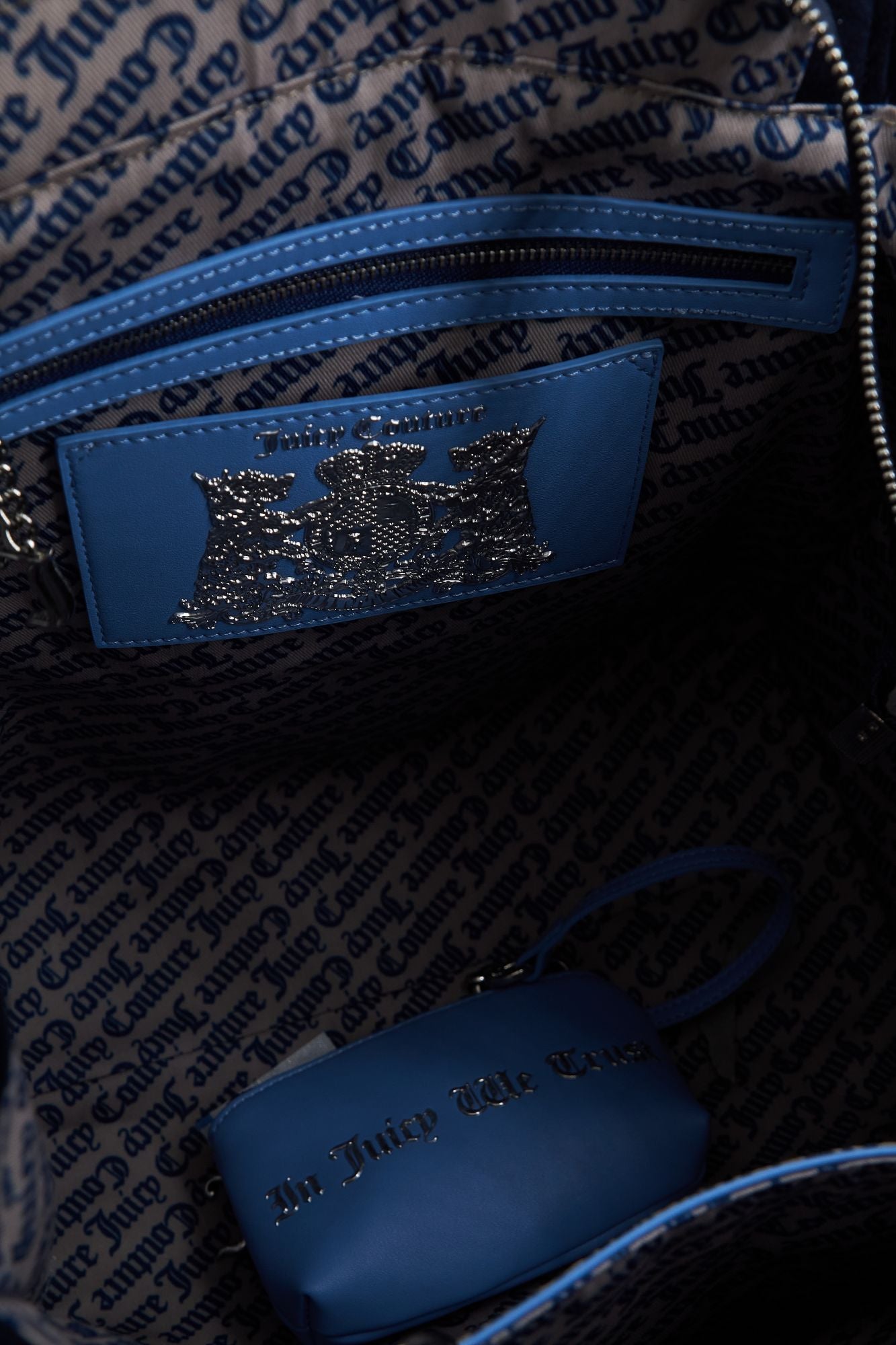 JUICY COUTURE IRIS LARGE SHOPPER en color AZUL (4)