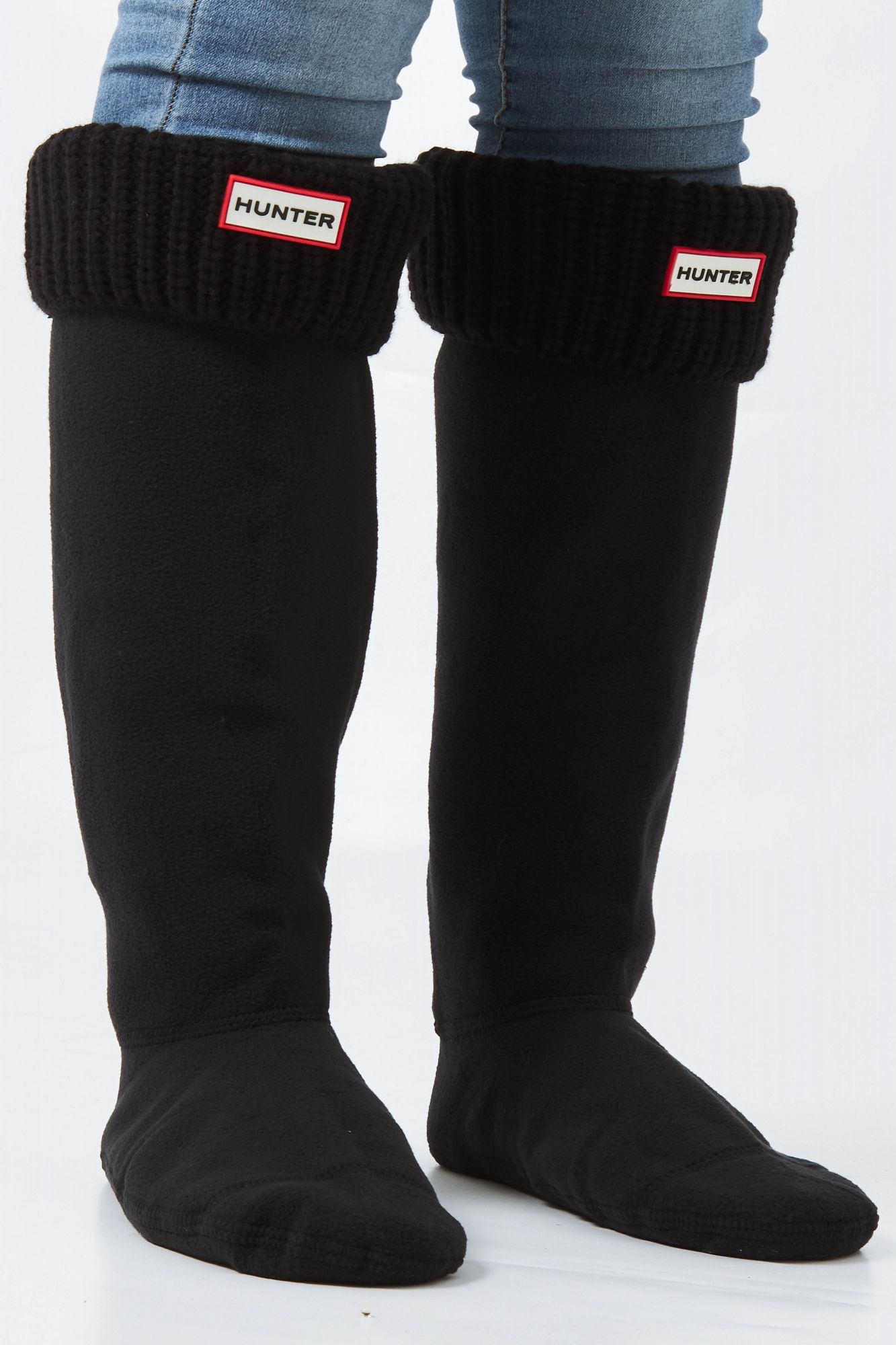 HUNTER SOCKS HALF CARDIGAN en color NEGRO (2)