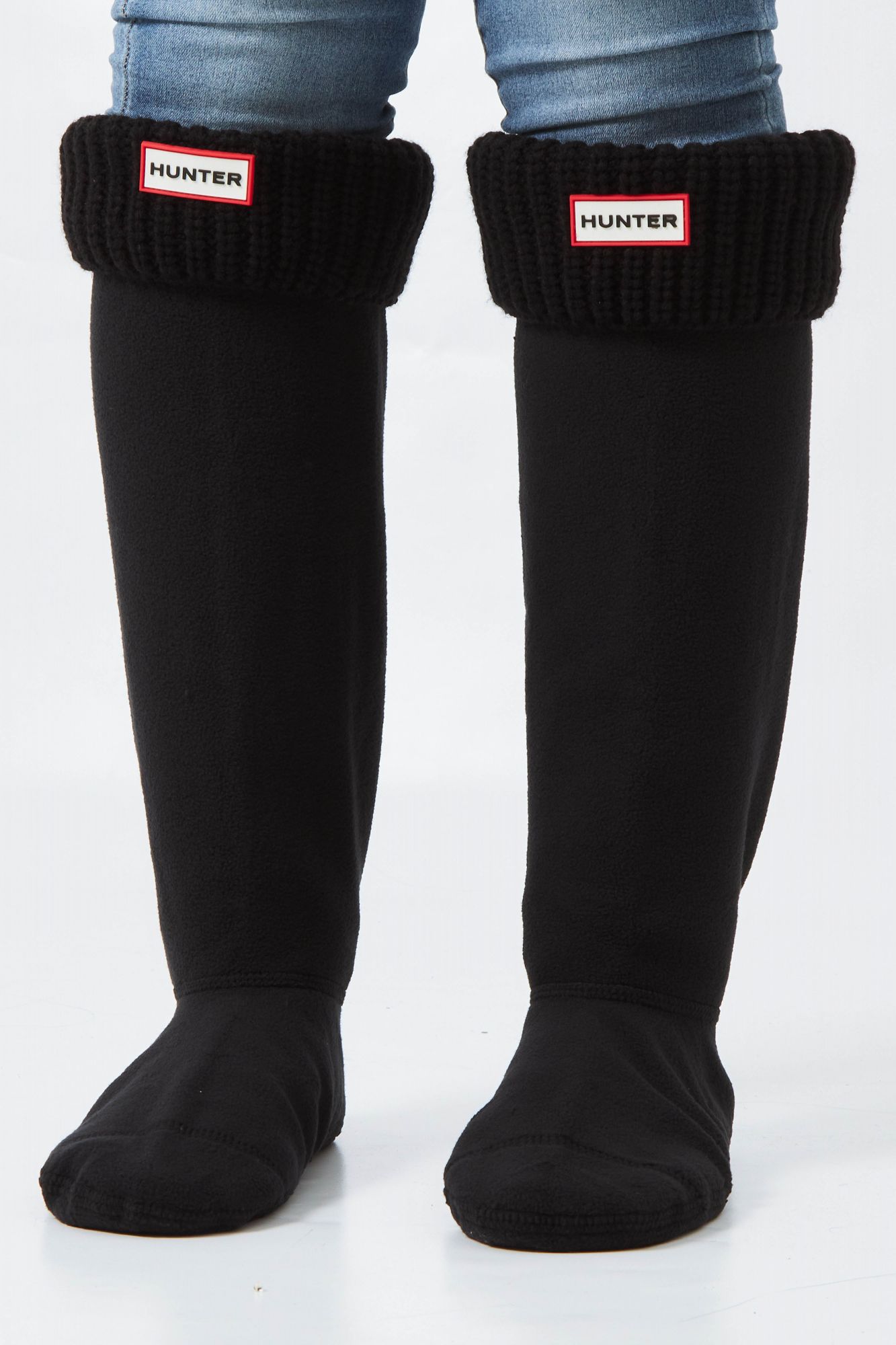 HUNTER SOCKS HALF CARDIGAN en color NEGRO (4)