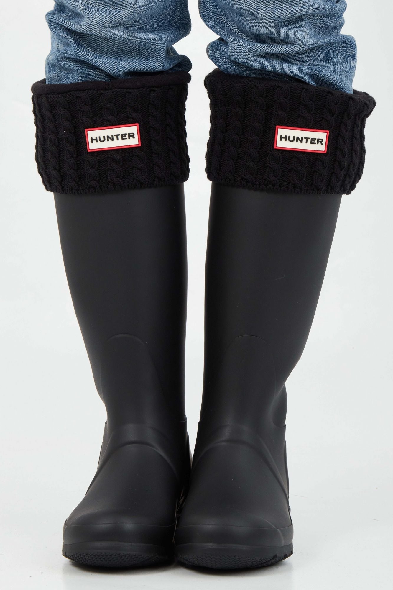 HUNTER SOCK TALL ORIG MINI CABL en color NEGRO (1)